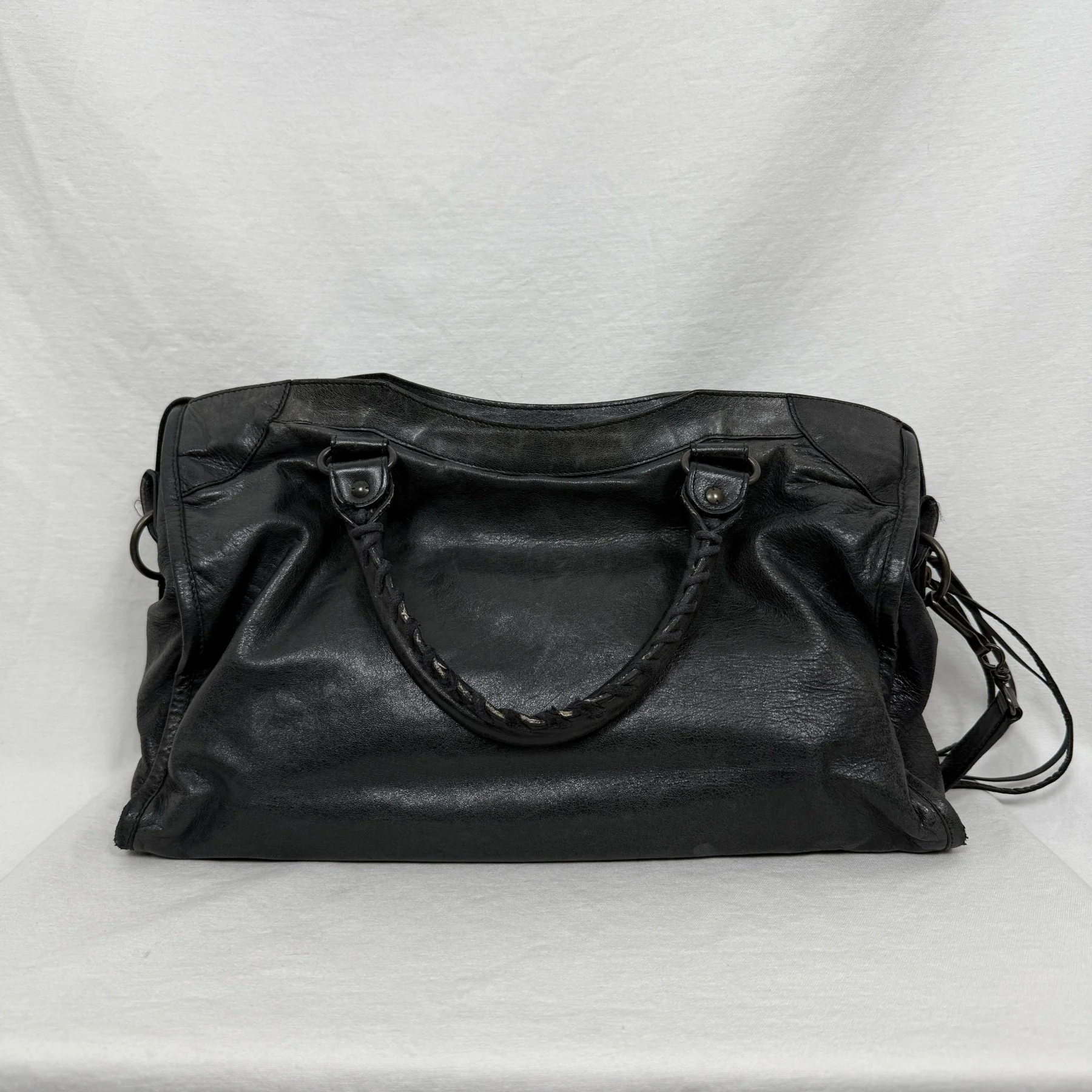 SS10 Balenciaga City Bag By Nicolas Gesquiere In Gun Metal - Image 2
