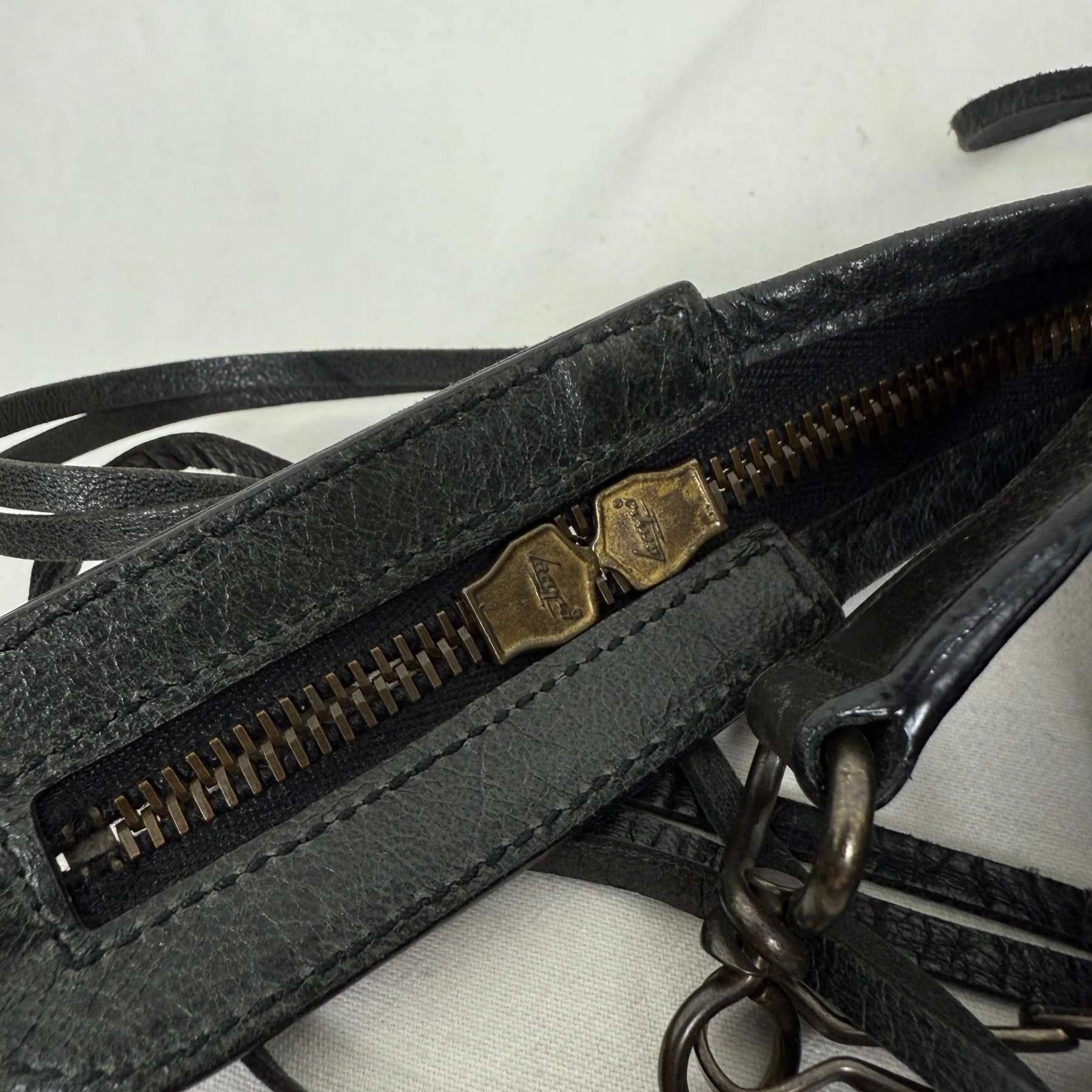 SS10 Balenciaga City Bag By Nicolas Gesquiere In Gun Metal - Image 9