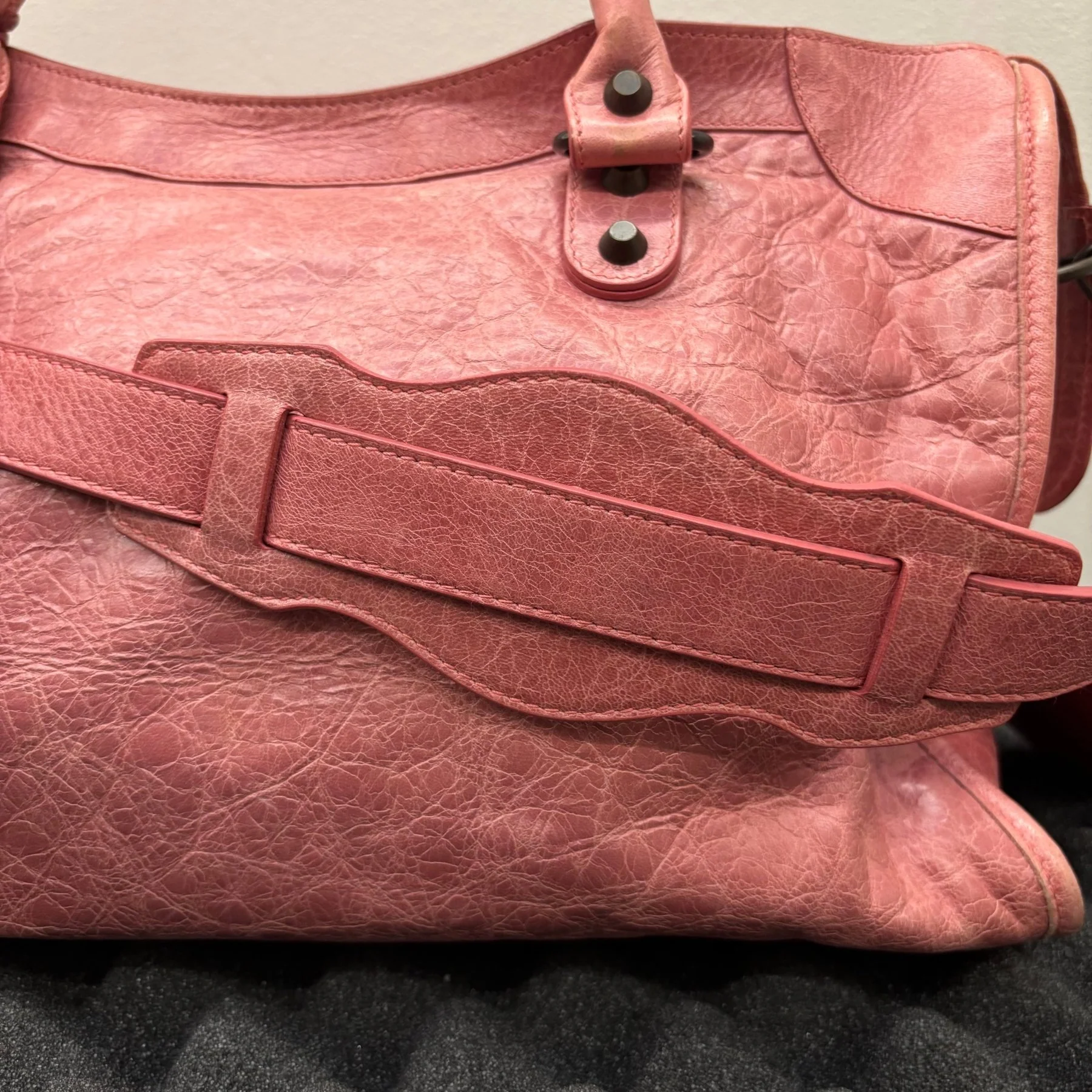 SS09 Balenciaga Pink City Leather Bag - Image 12