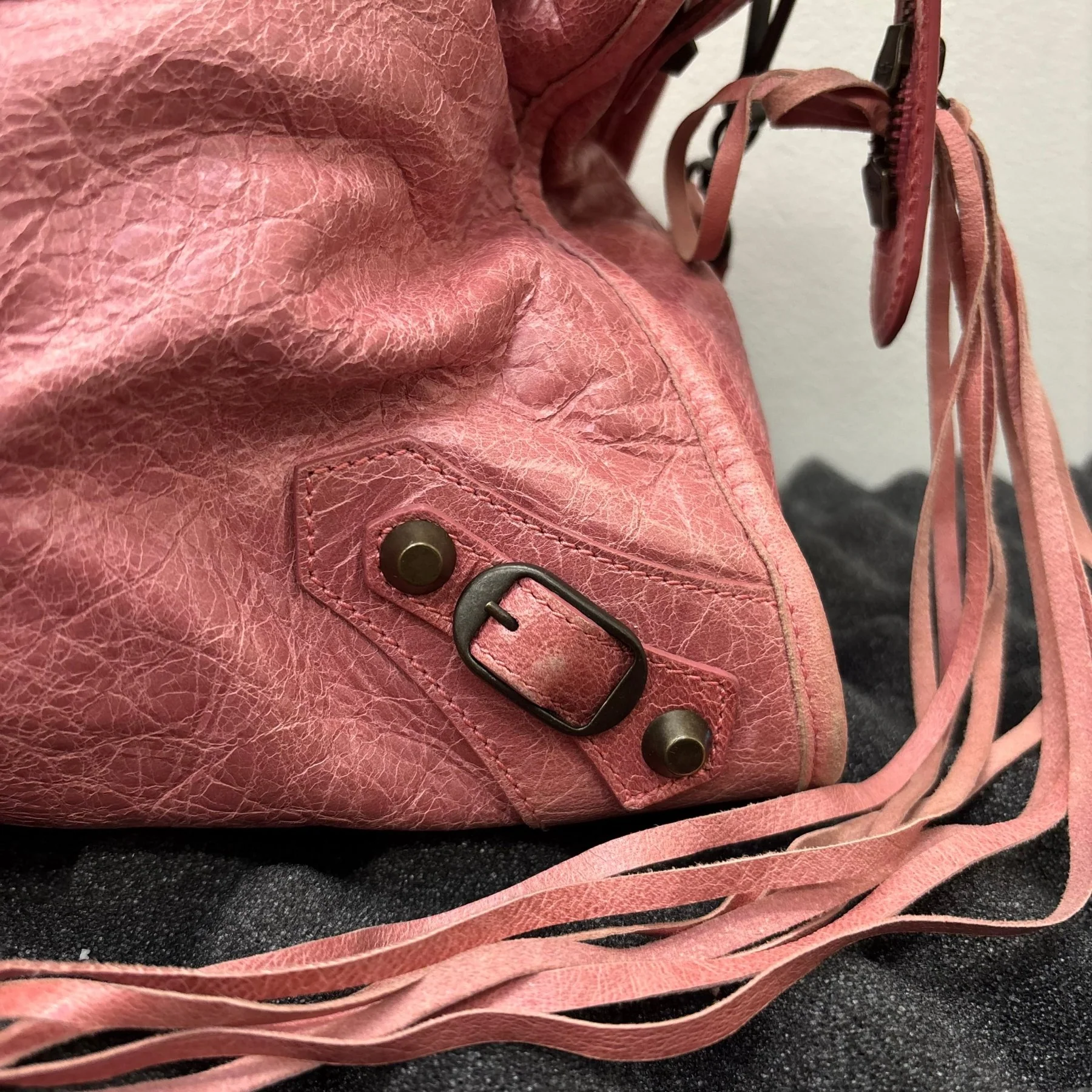 SS09 Balenciaga Pink City Leather Bag - Image 8