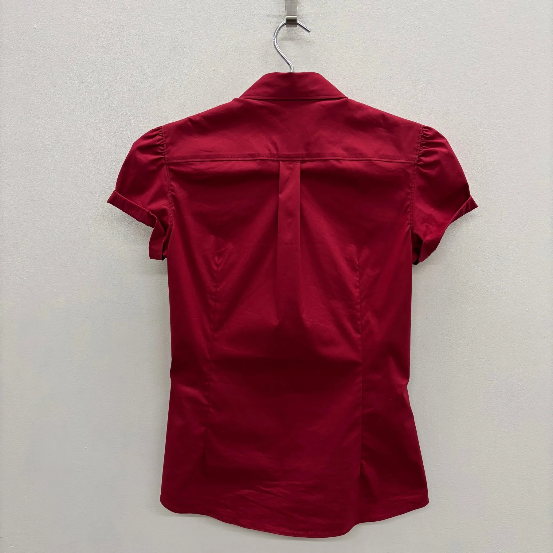 SS09 Prada Scarlet Short Sleeve Button Up Blouse - Image 2