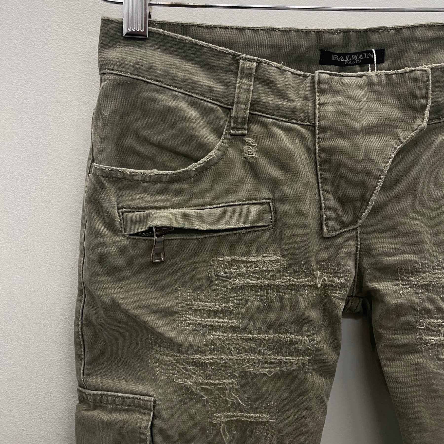 SS10 Balmain by Christophe Decarnin Distressed Biker Jeans - Image 4