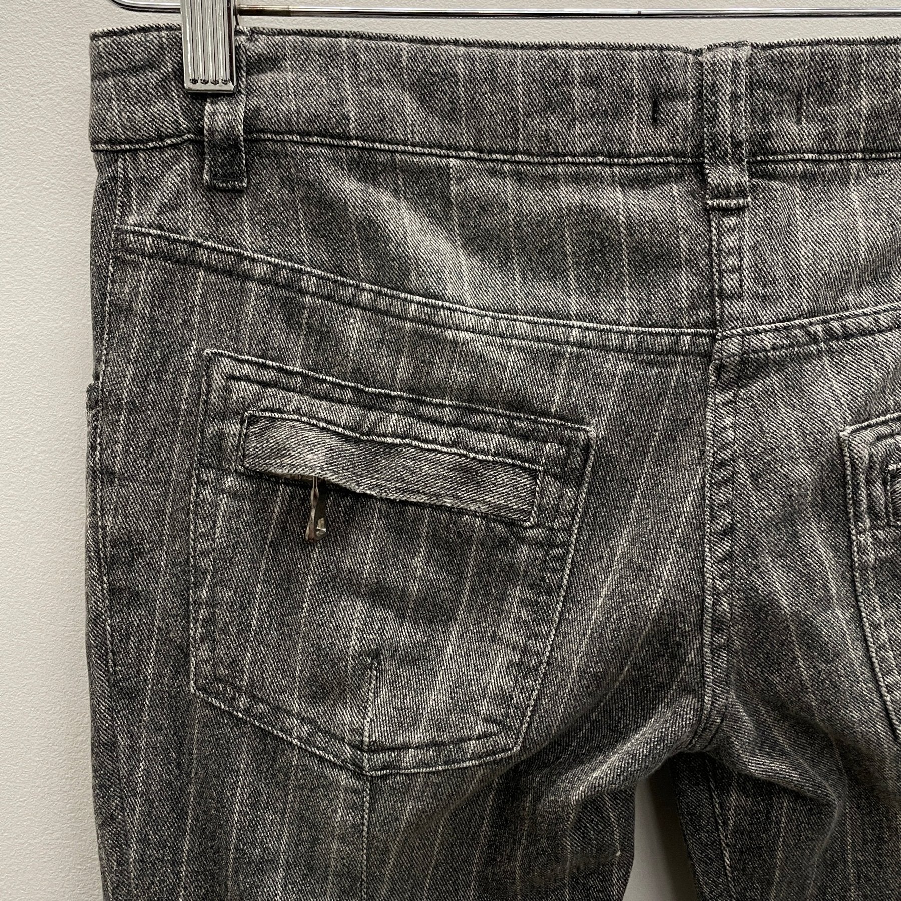 SS11 Balmain by Christophe Decarnin Striped Biker Jeans - Image 7