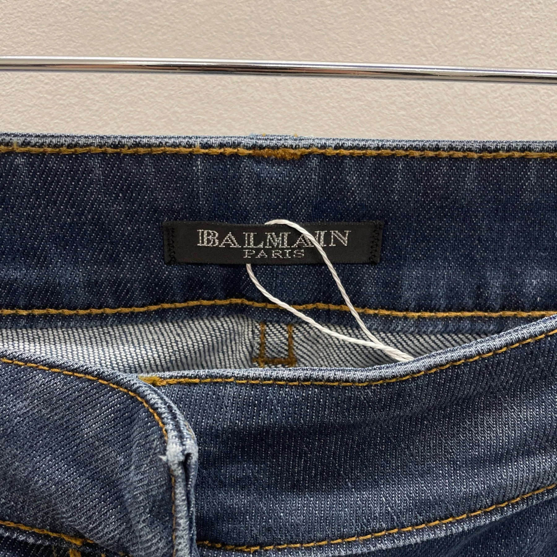 SS12 Balmain Distressed Bootcut Jeans - Image 10