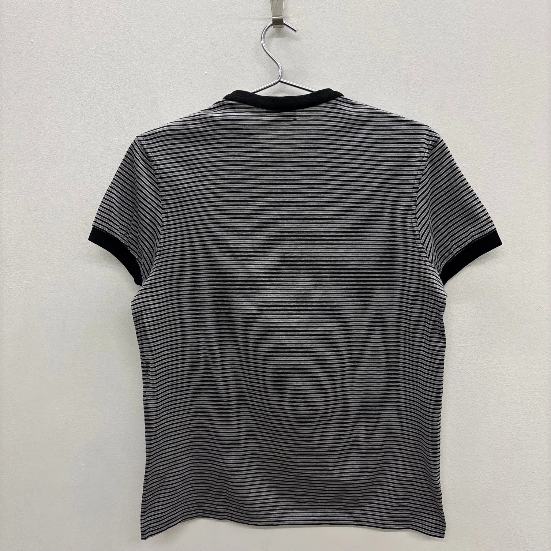 SS12 Saint Laurent Paris By Hedi Slimane Striped Polo Shirt - Image 2