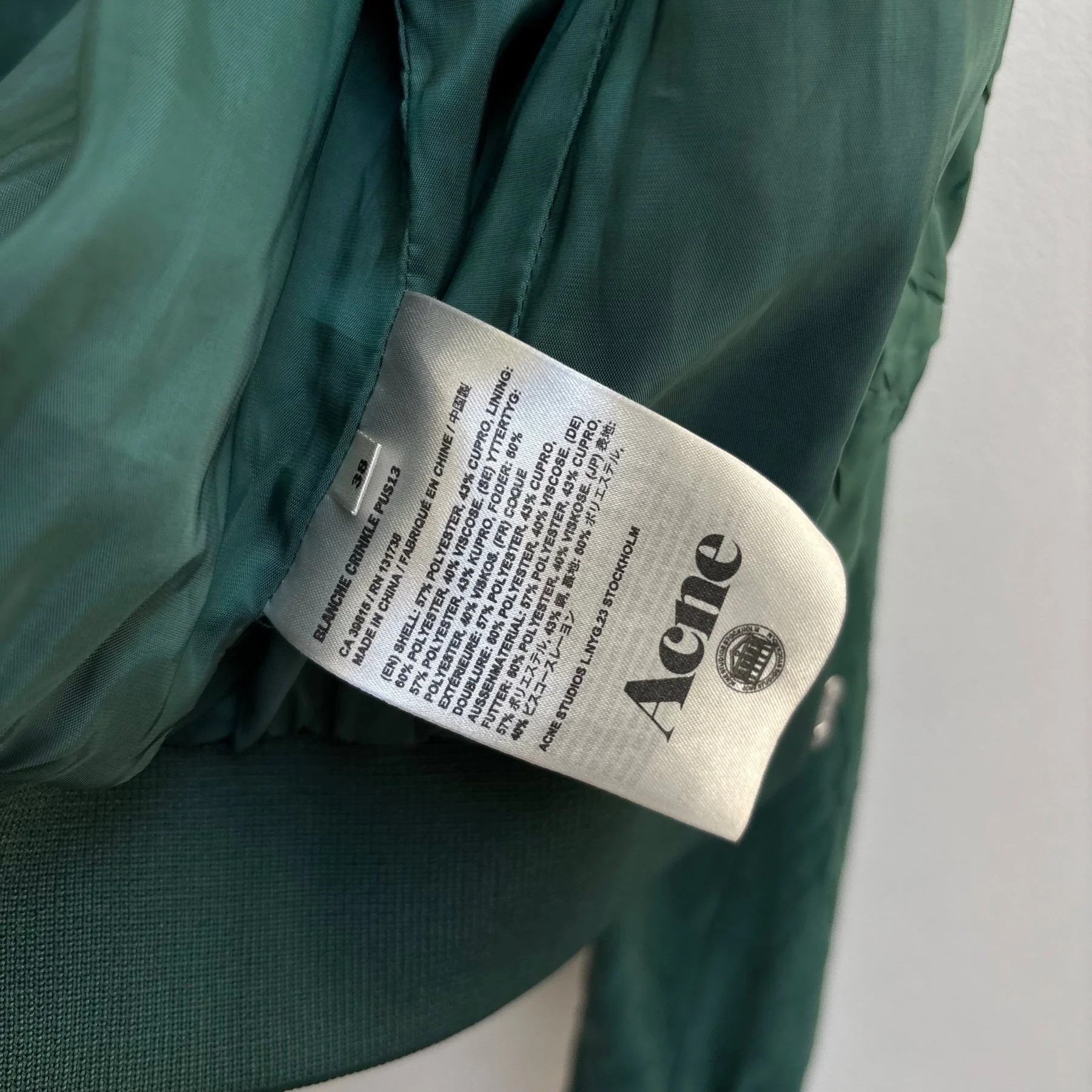 SS13 Acne Studios Wrinkled Bomber Jacket - Image 11