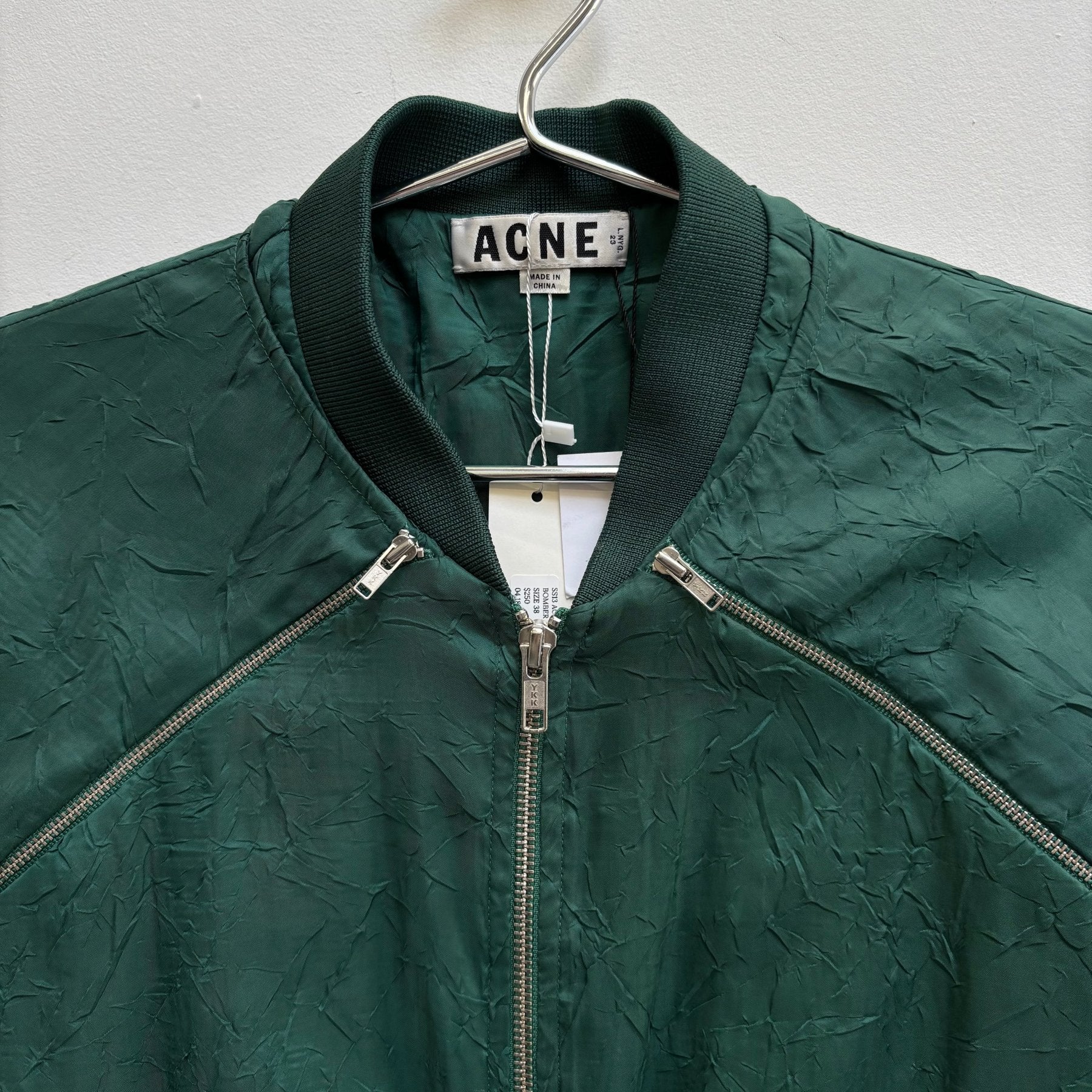 SS13 Acne Studios Wrinkled Bomber Jacket - Image 3
