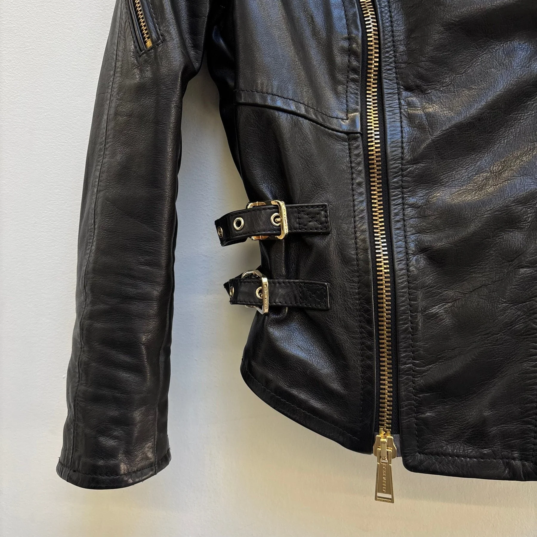 SS13 Dsquared2 Leather Biker Jacket - Image 6