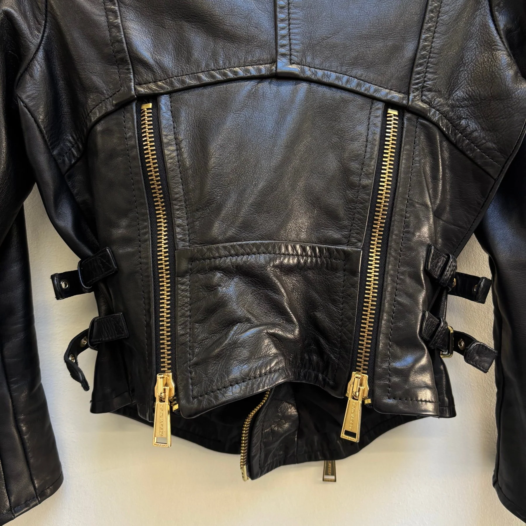 SS13 Dsquared2 Leather Biker Jacket - Image 9