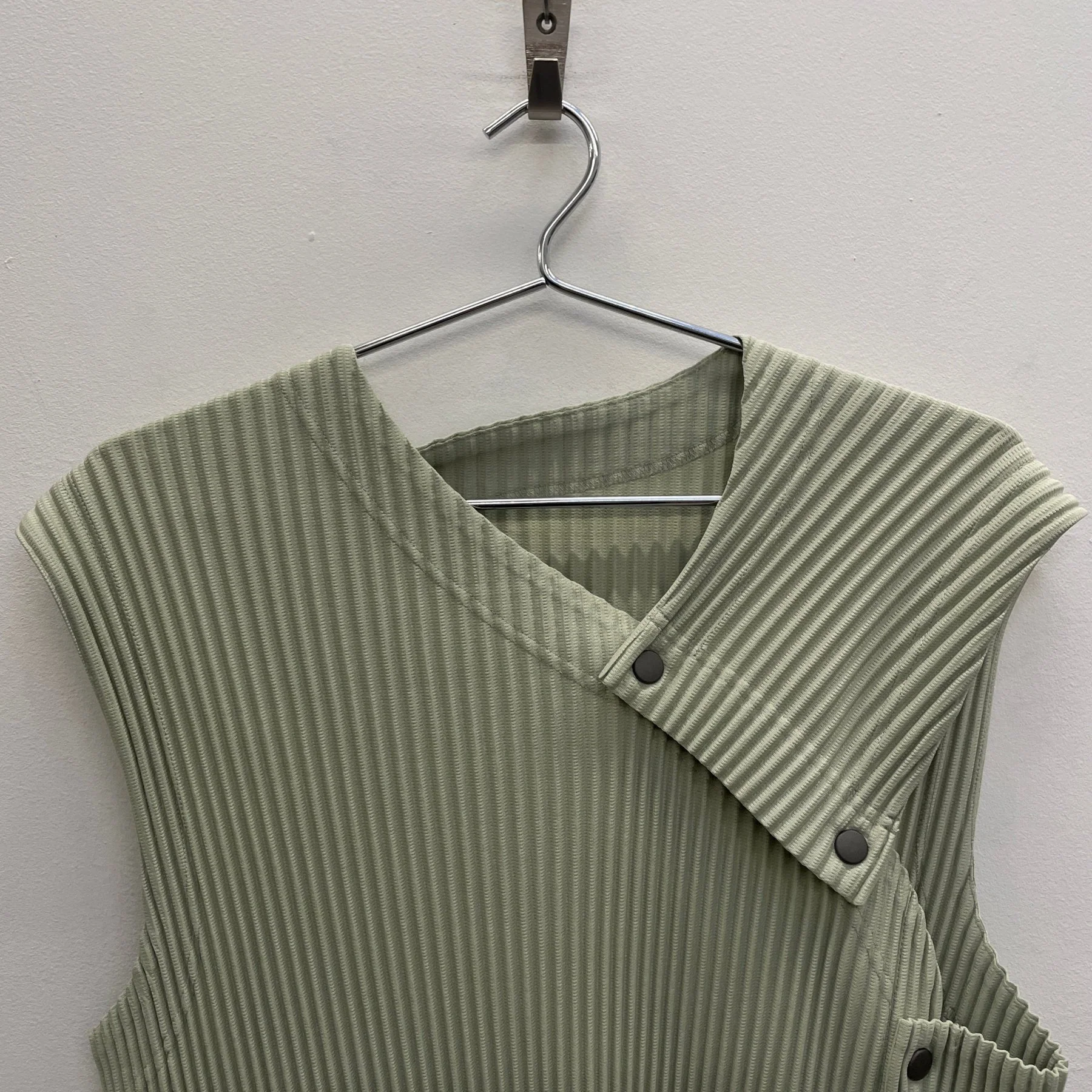 SS14 Homme Plissé by Issey Miyake Asymmetrical Pleated Top - Image 3