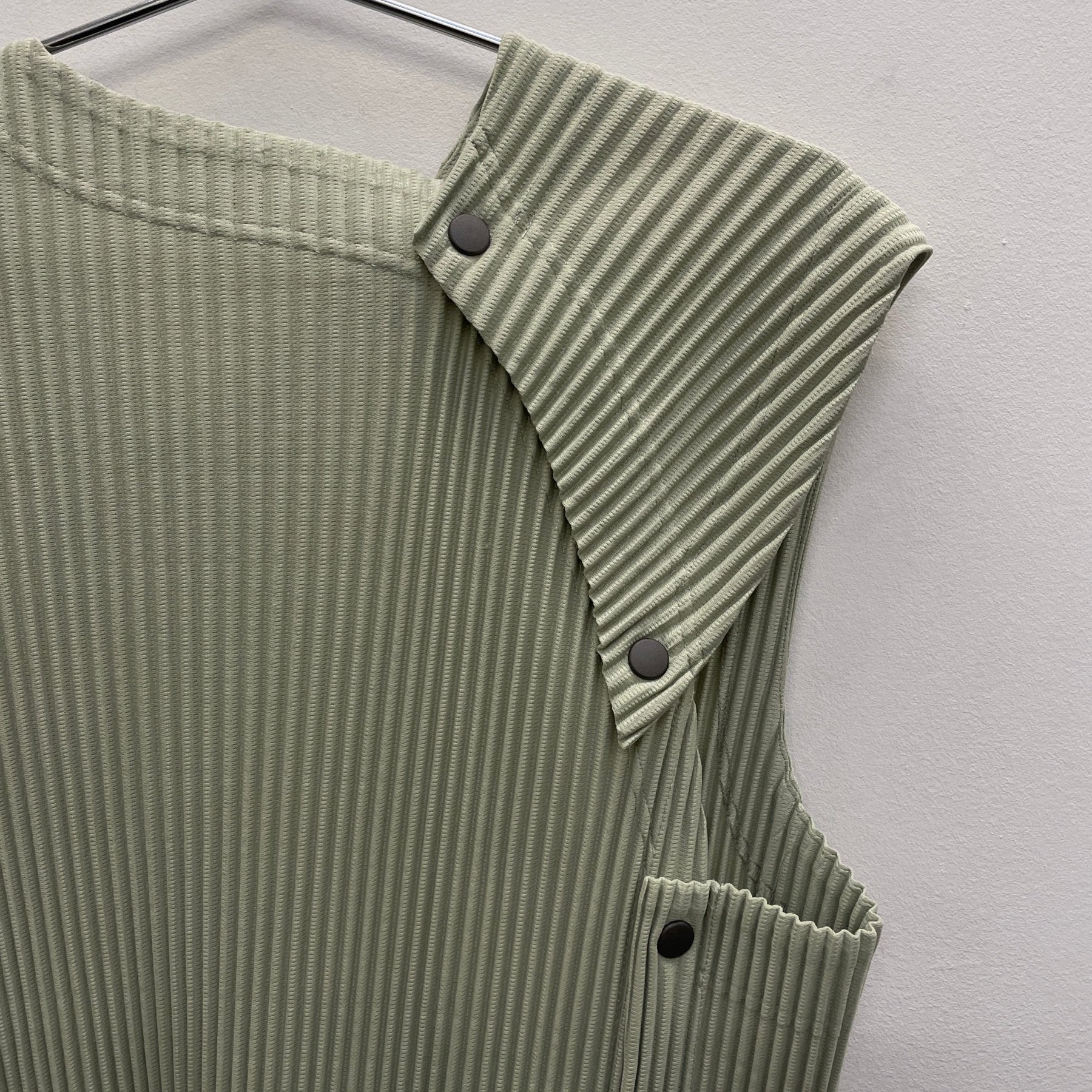 SS14 Homme Plissé by Issey Miyake Asymmetrical Pleated Top - Image 8