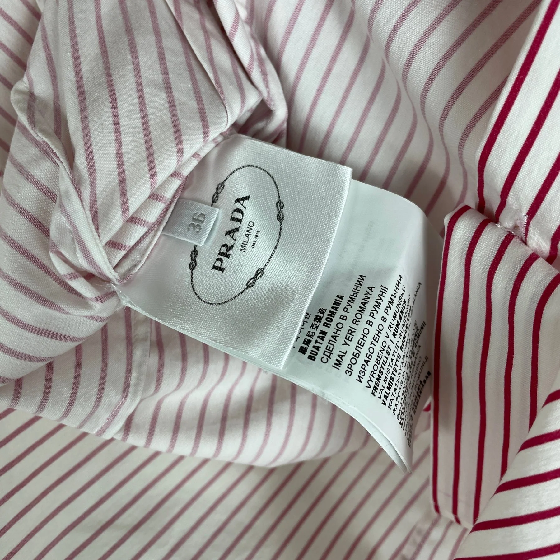 SS14 Prada Pin Stripe Short Sleeve Button Up - Image 7