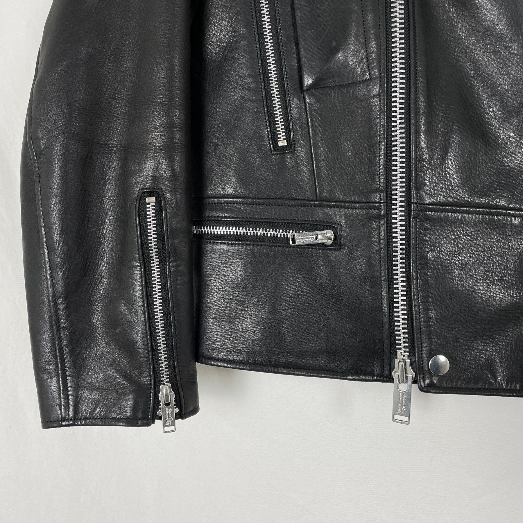 SS14 Undercover “Psychocandy” Biker Leather Jacket - Image 3