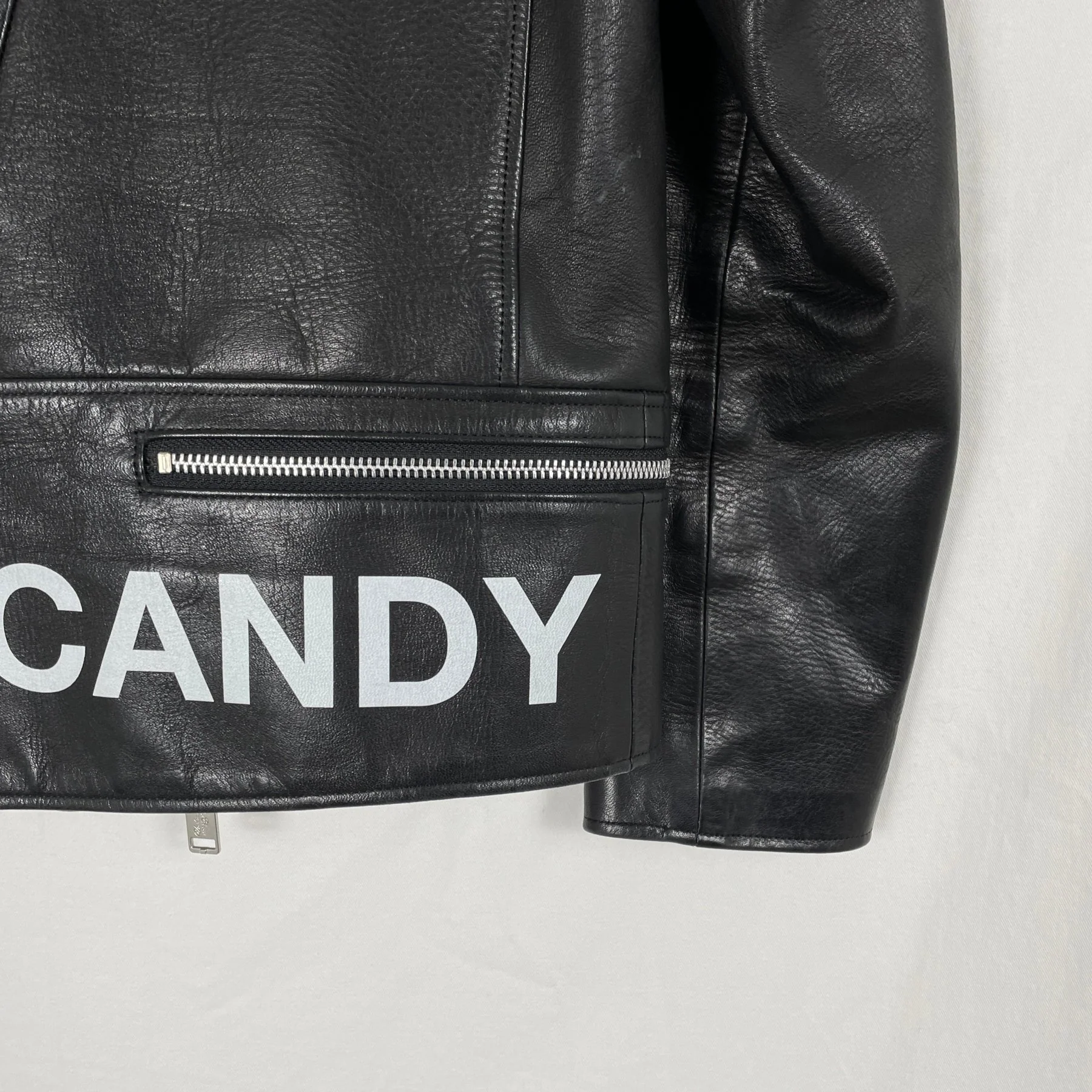 SS14 Undercover “Psychocandy” Biker Leather Jacket - Image 8