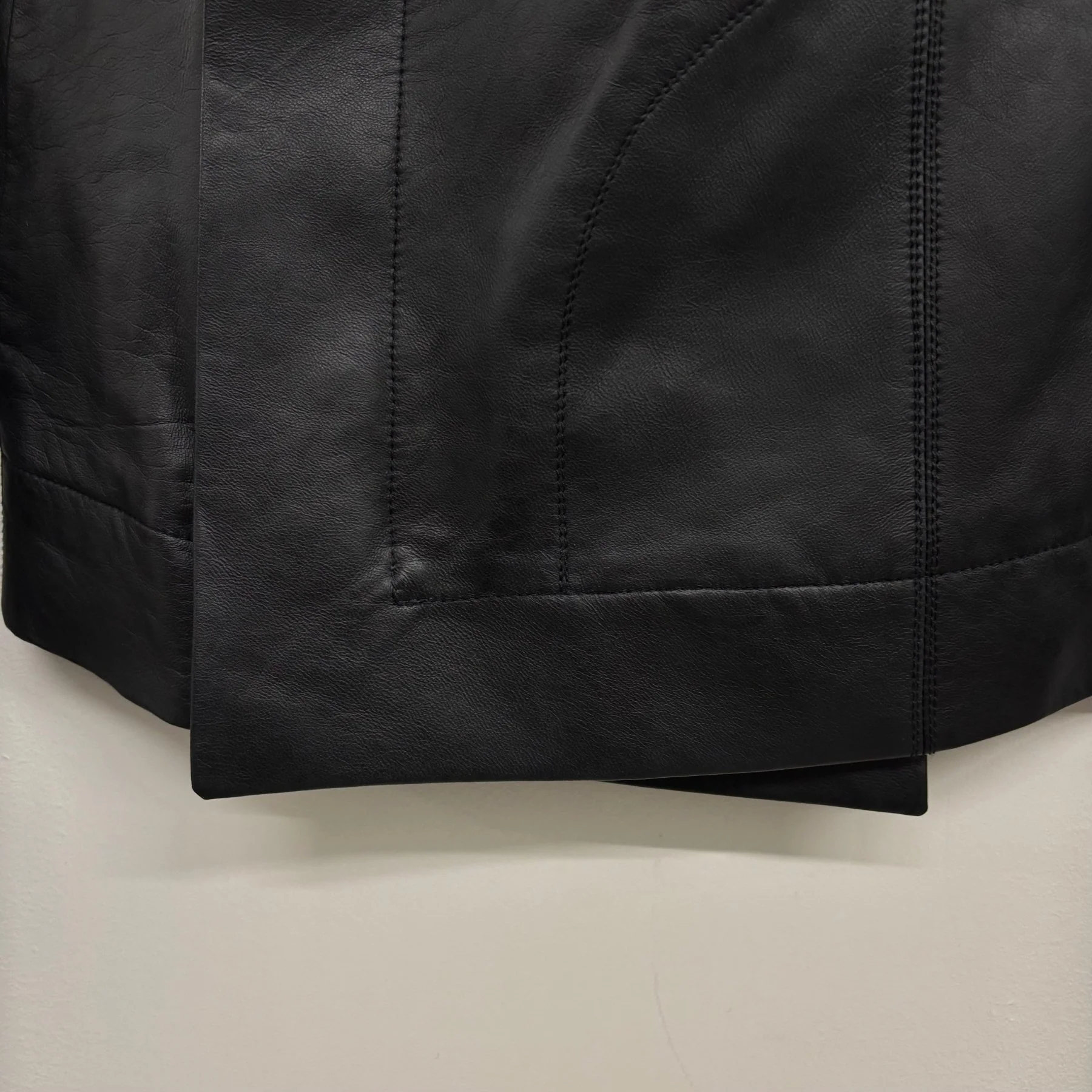 SS15 Rick Owens ‘FAUN’ Funnel Neck Leather Jacket - Image 7