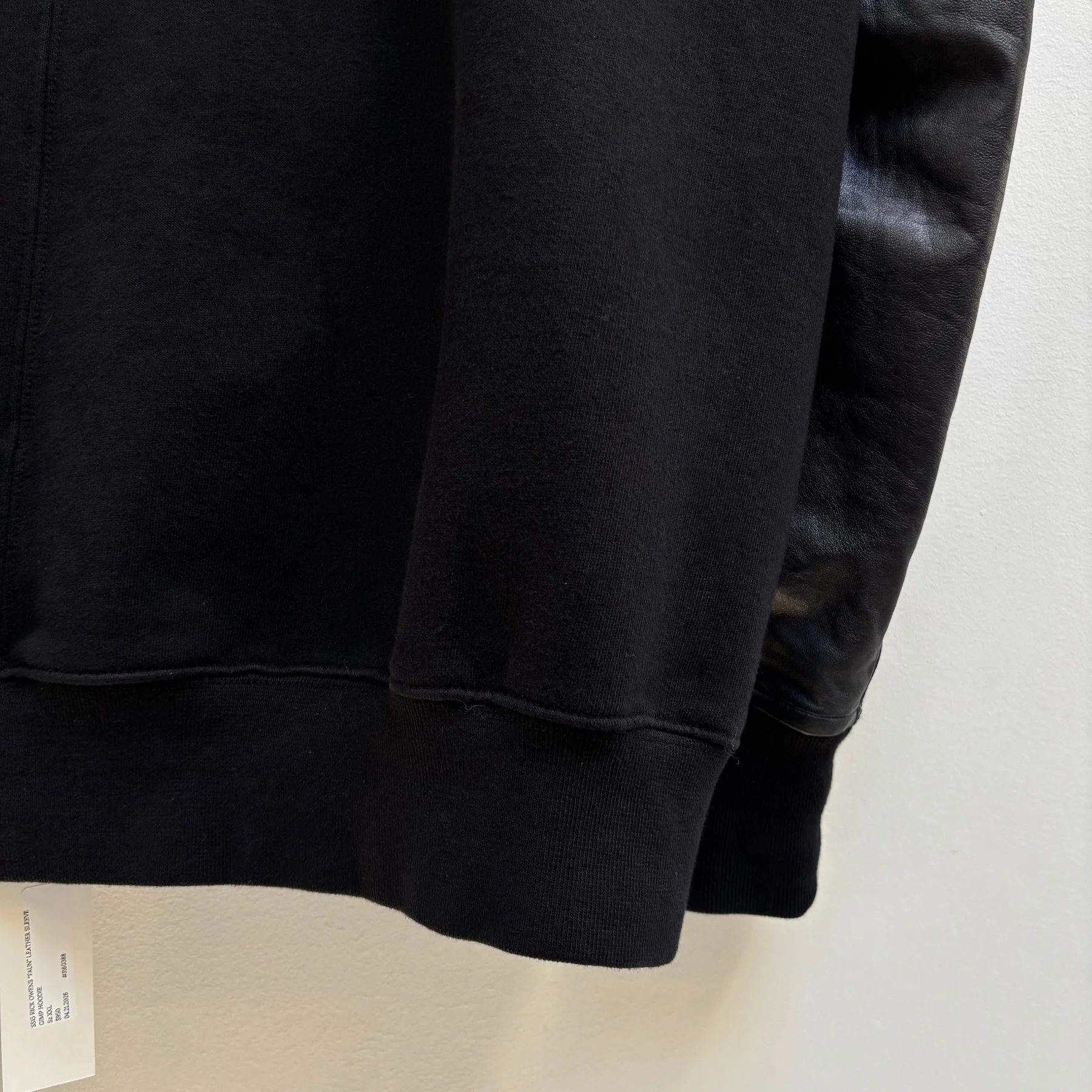 SS15 Rick Owens ‘FAUN’ Leather Sleeve Gimp Zip Up Hoodie - Image 9