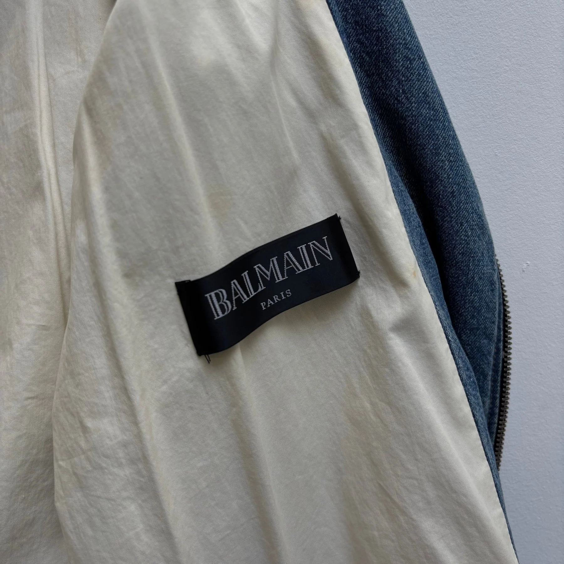 SS16 Balmain Distressed Denim Rider Jacket (Sample) - Image 13