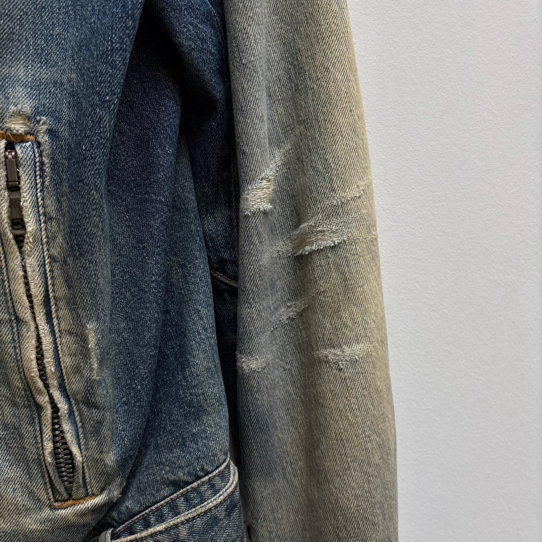 SS16 Balmain Distressed Denim Rider Jacket (Sample) - Image 6