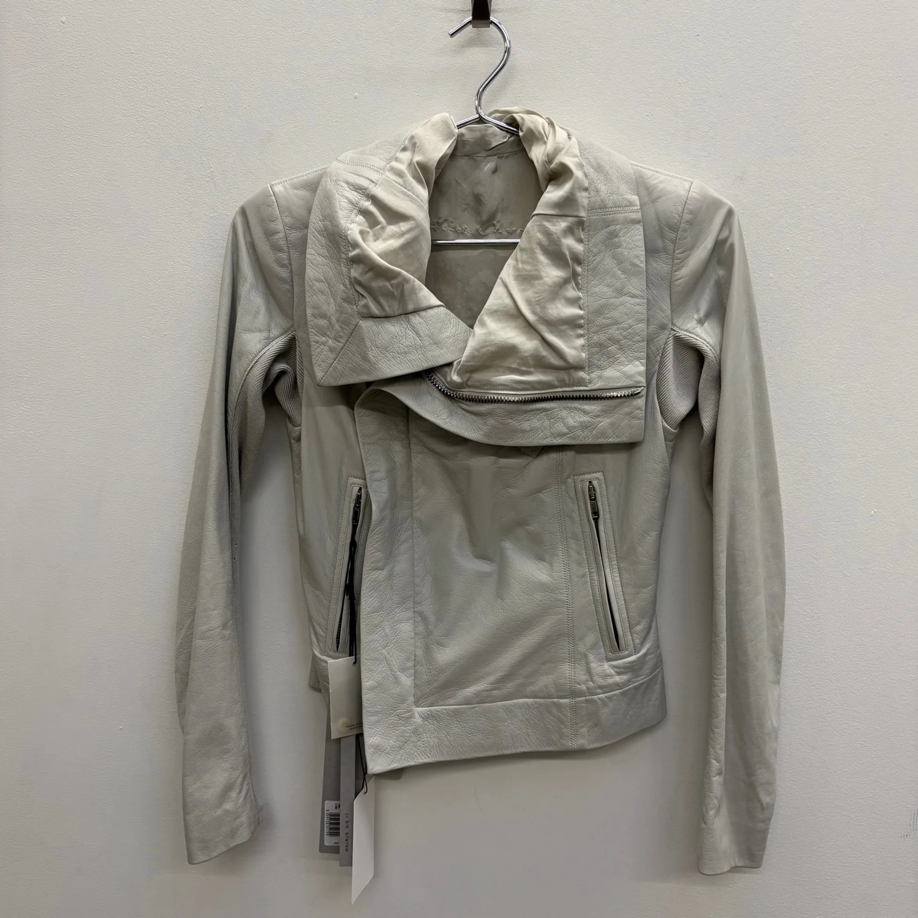 SS17 Rick Owens ‘WALRUS’ Dinge Biker Jacket - Image 3