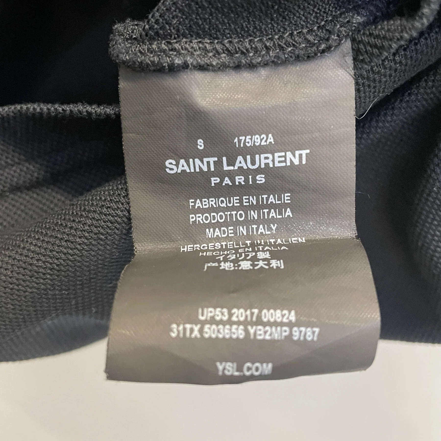 SS17 Saint Laurent Paris Contrast Trim Polo Shirt - Image 9