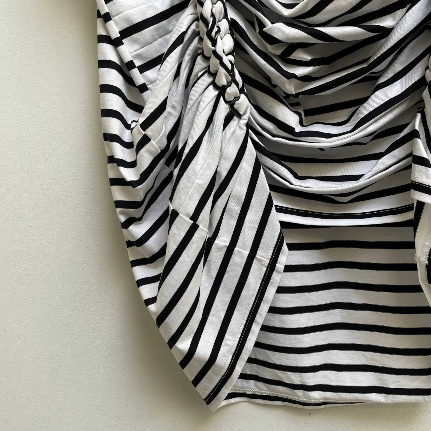 SS17 Junya Watanabe Ruched Braiding Striped Top - Image 6