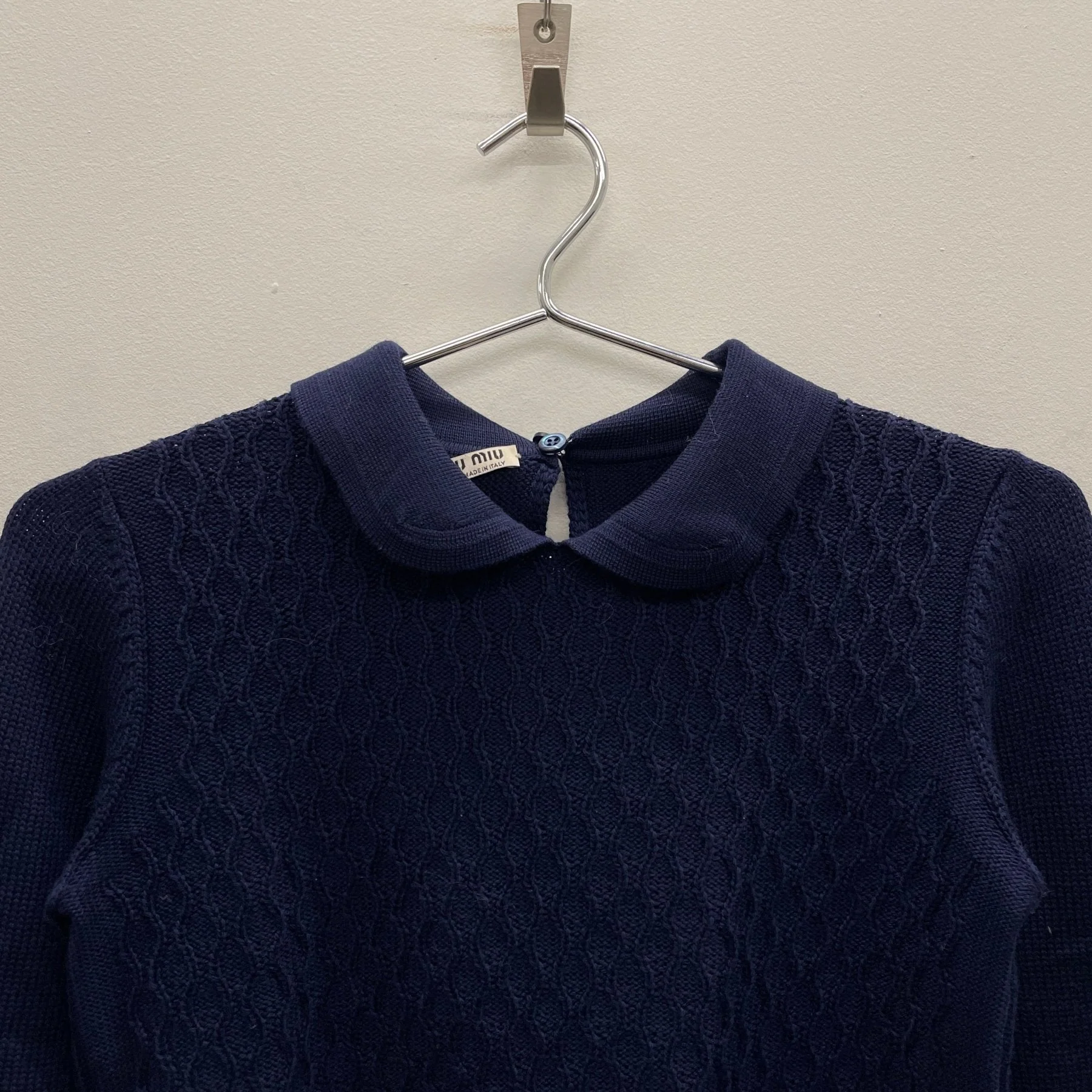 SS18 Miu Miu Cashmere Oxford Sweater - Image 3