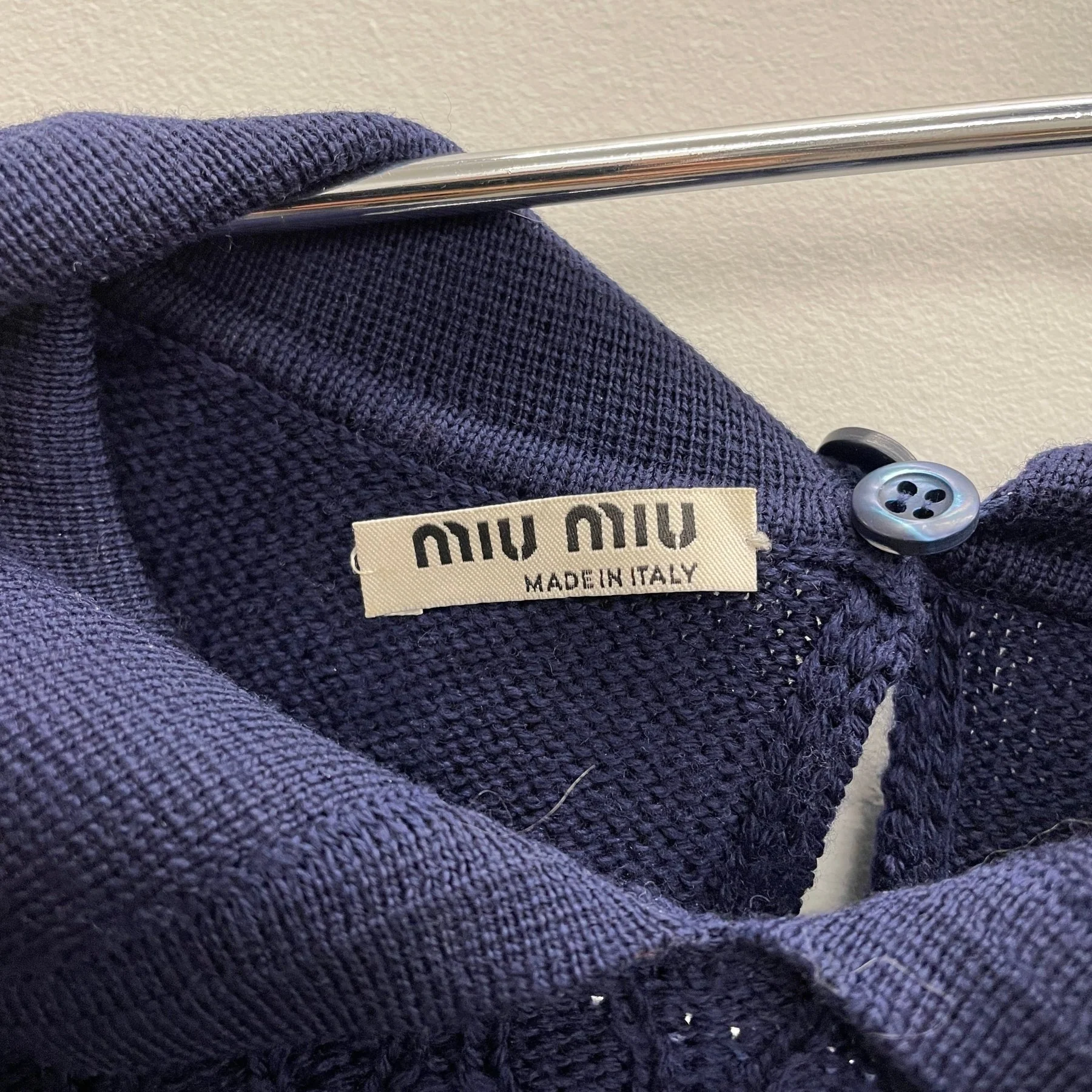 SS18 Miu Miu Cashmere Oxford Sweater - Image 9