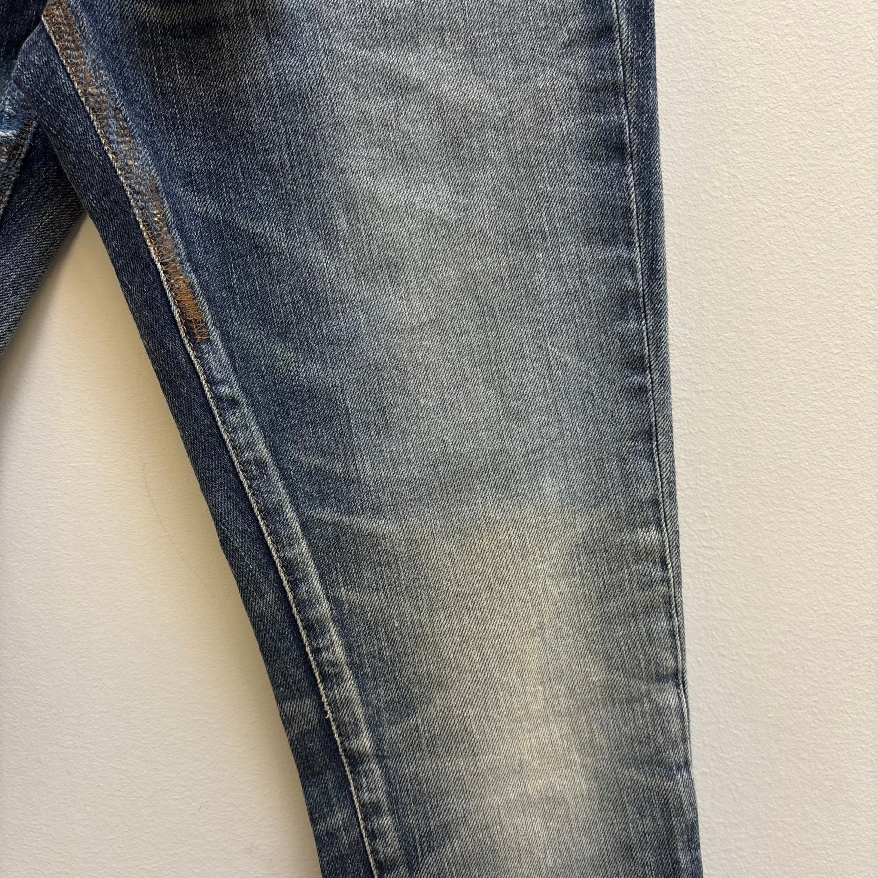 SS18 Yves Saint Laurent Acid Wash Distressed Zip Jeans - Image 7