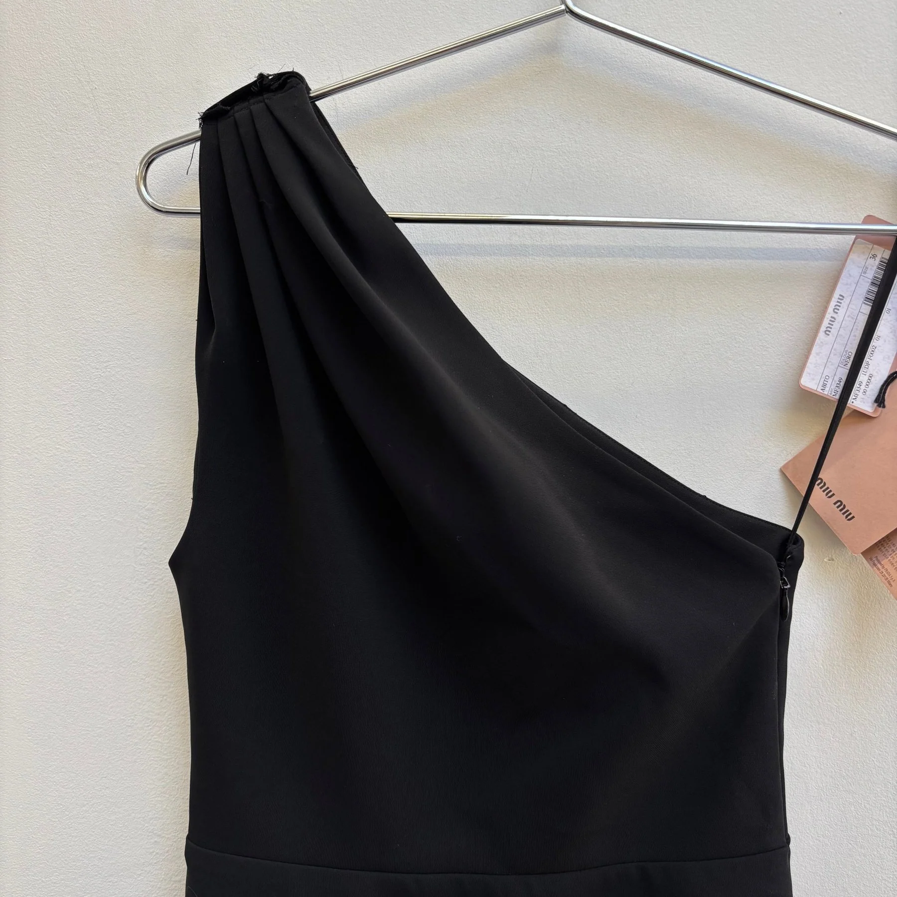 SS20 Miu Miu One Shoulder Mini Dress - Image 3