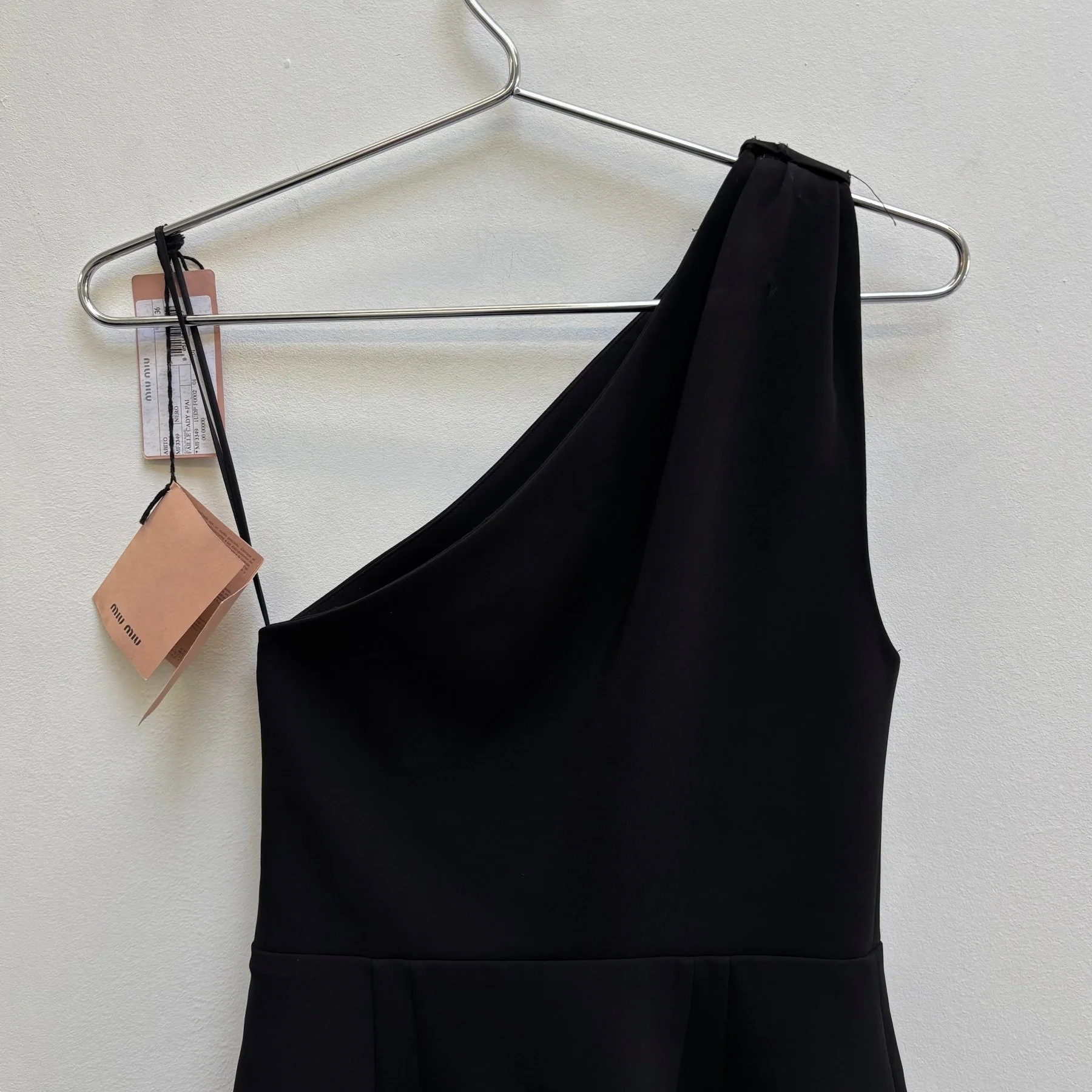 SS20 Miu Miu One Shoulder Mini Dress - Image 9