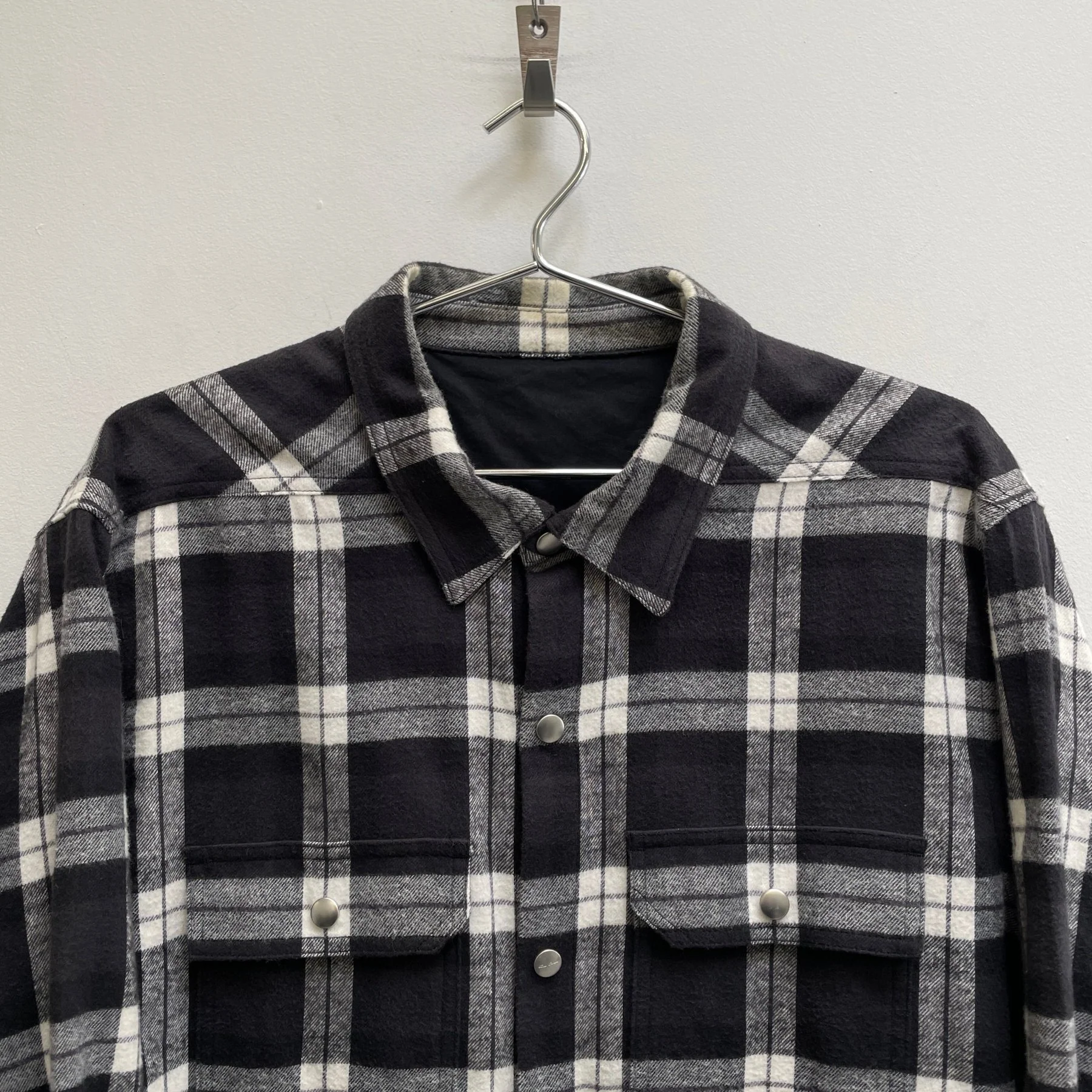 SS19 Rick Owens “BABEL” Plaid Flannel - Image 3