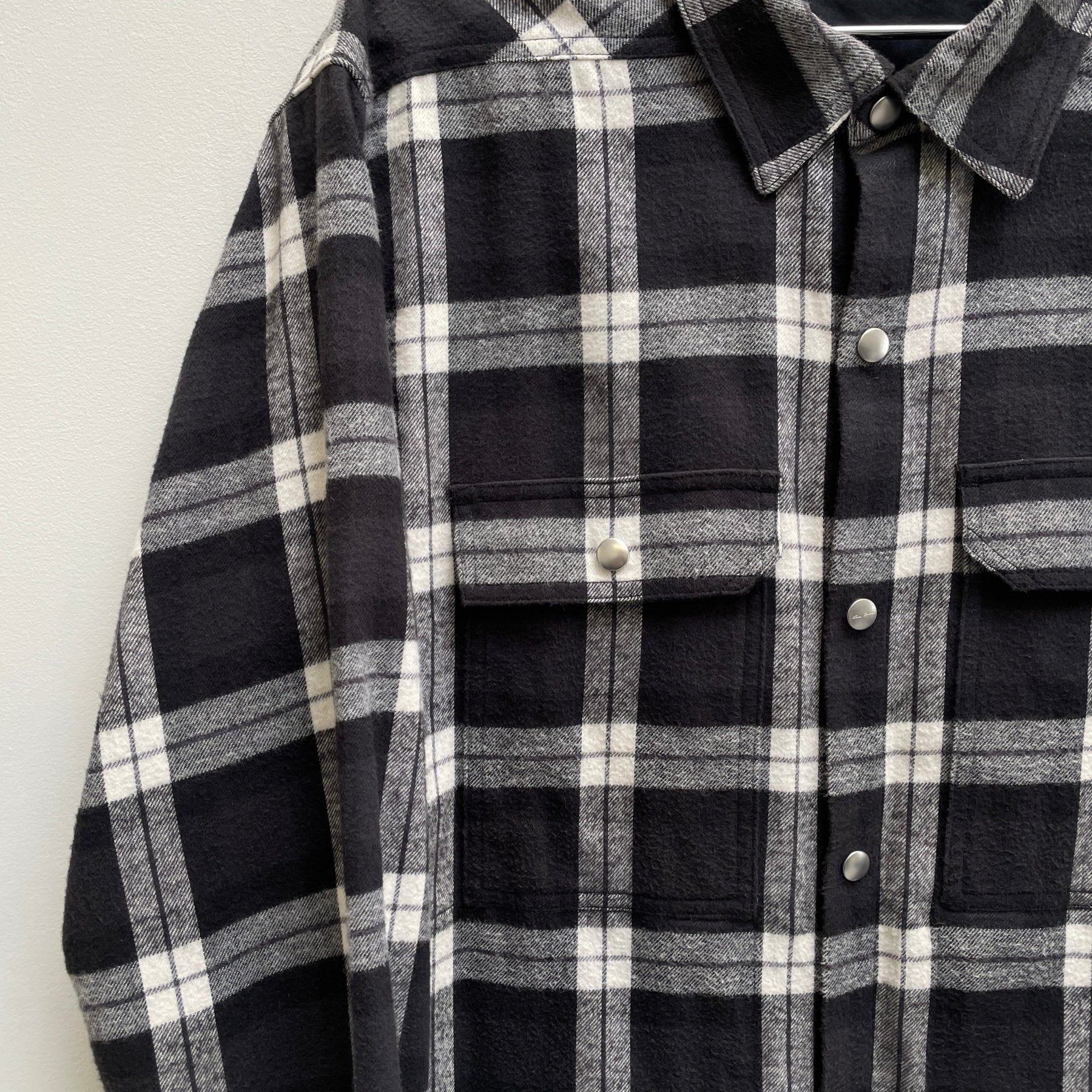 SS19 Rick Owens “BABEL” Plaid Flannel - Image 4