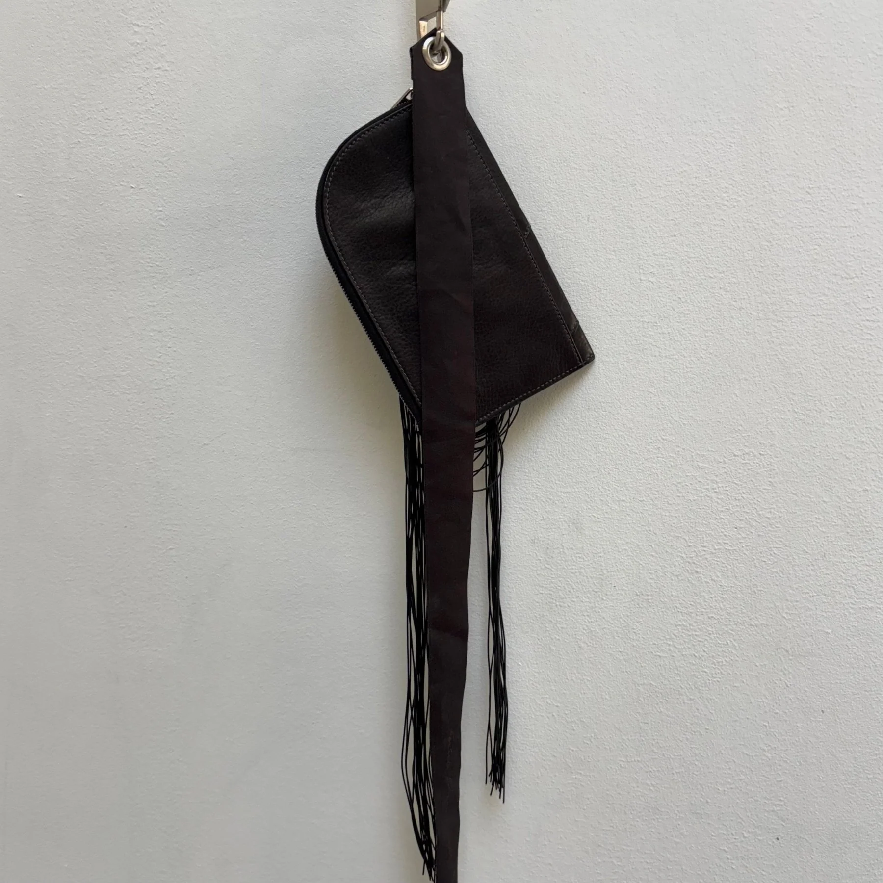 SS19 Rick Owens Leather Fringe Wallet - Image 4