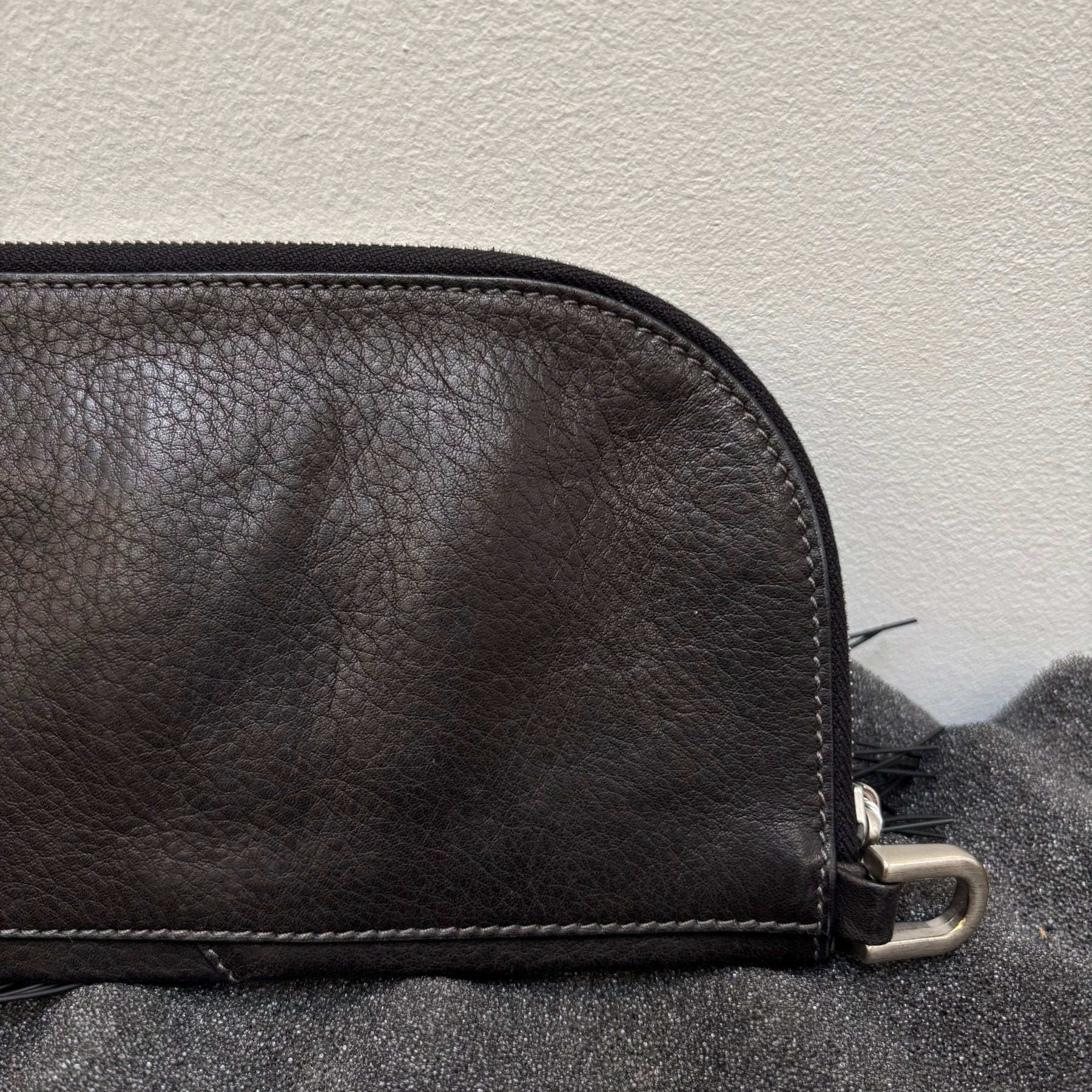 SS19 Rick Owens Leather Fringe Wallet - Image 7