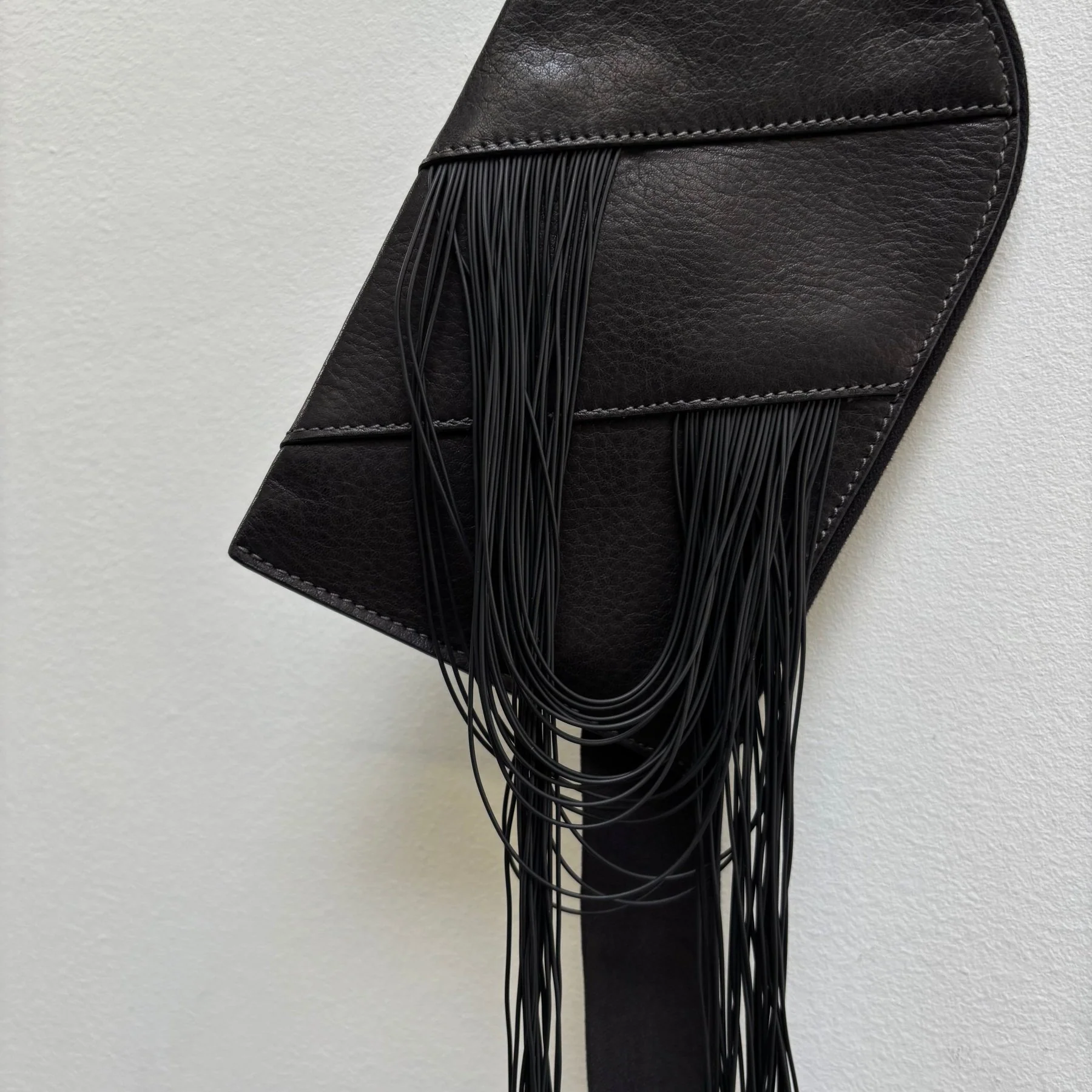 SS19 Rick Owens Leather Fringe Wallet - Image 8
