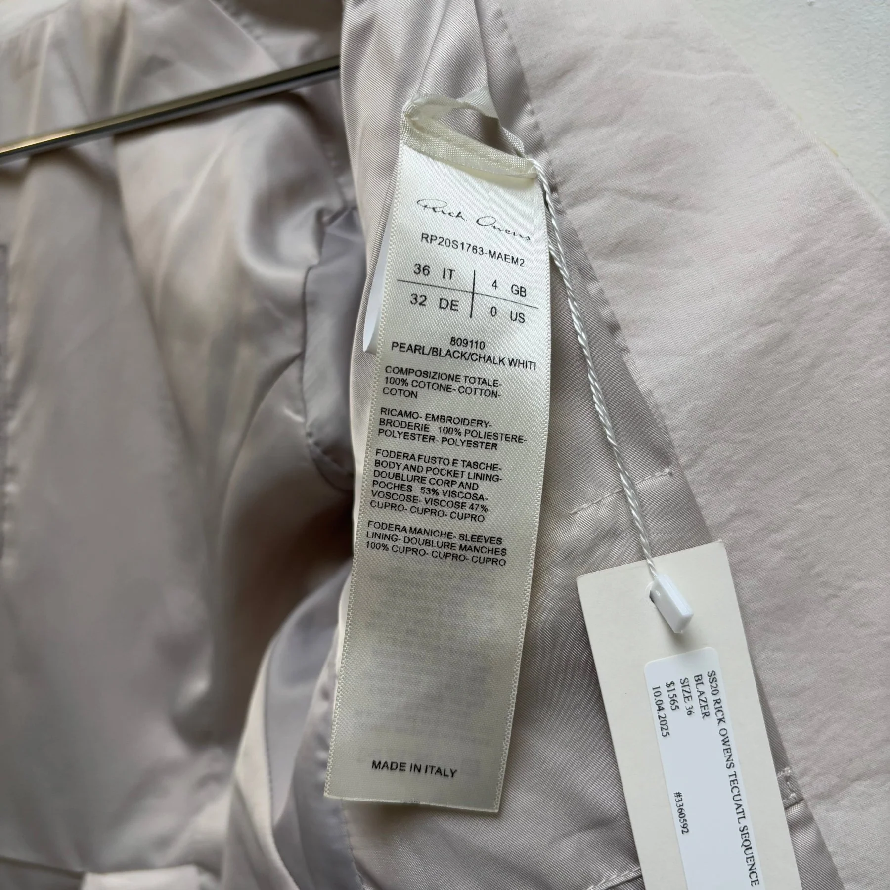 SS20 Rick Owens Tectual Sequin Blazer - Image 12
