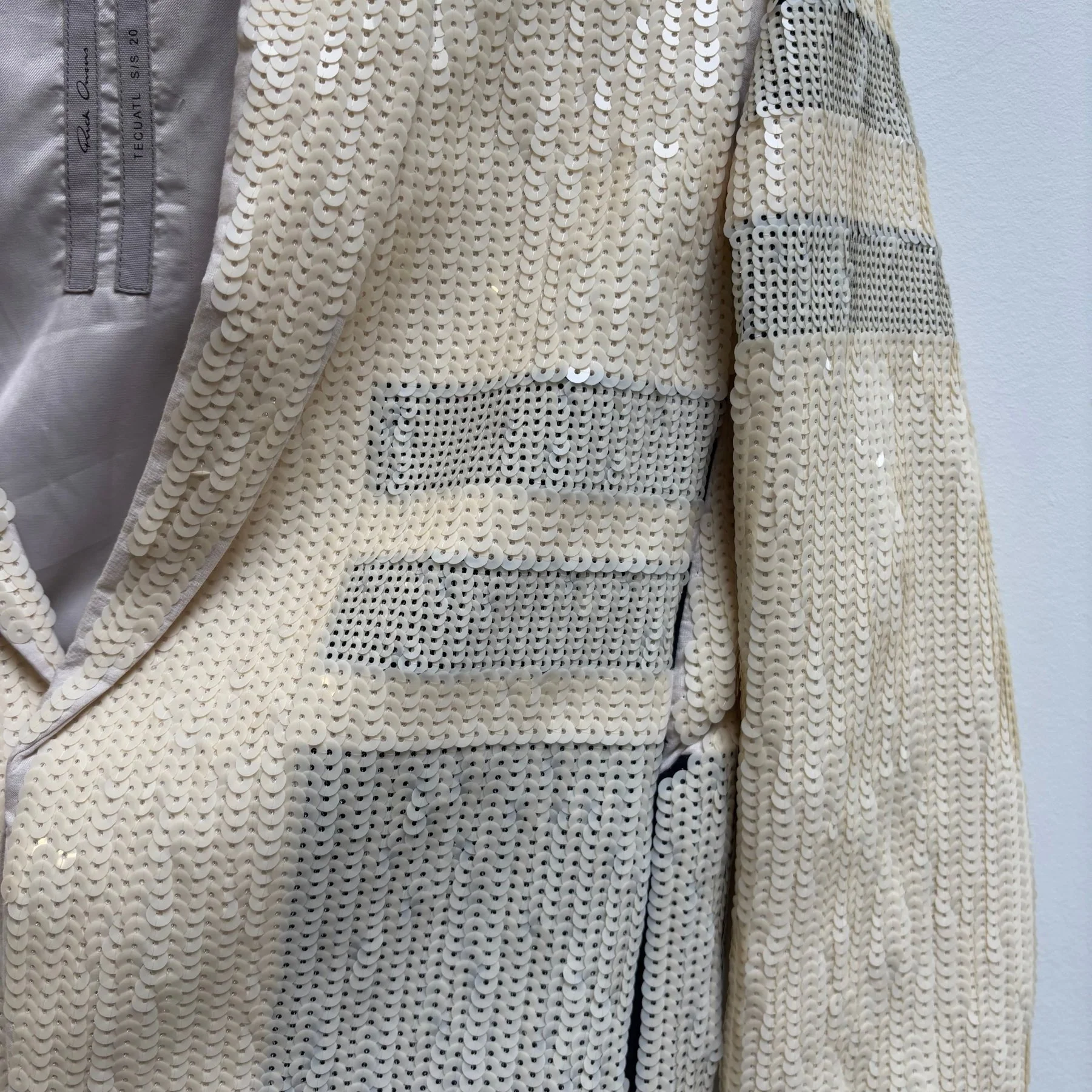 SS20 Rick Owens Tectual Sequin Blazer - Image 3