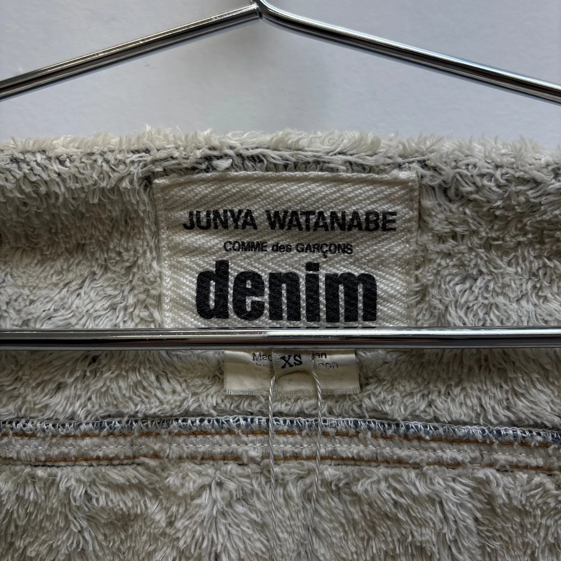 SS17 Junya Watanabe Denim Sherpa Lined Trucker Jacket - Image 11
