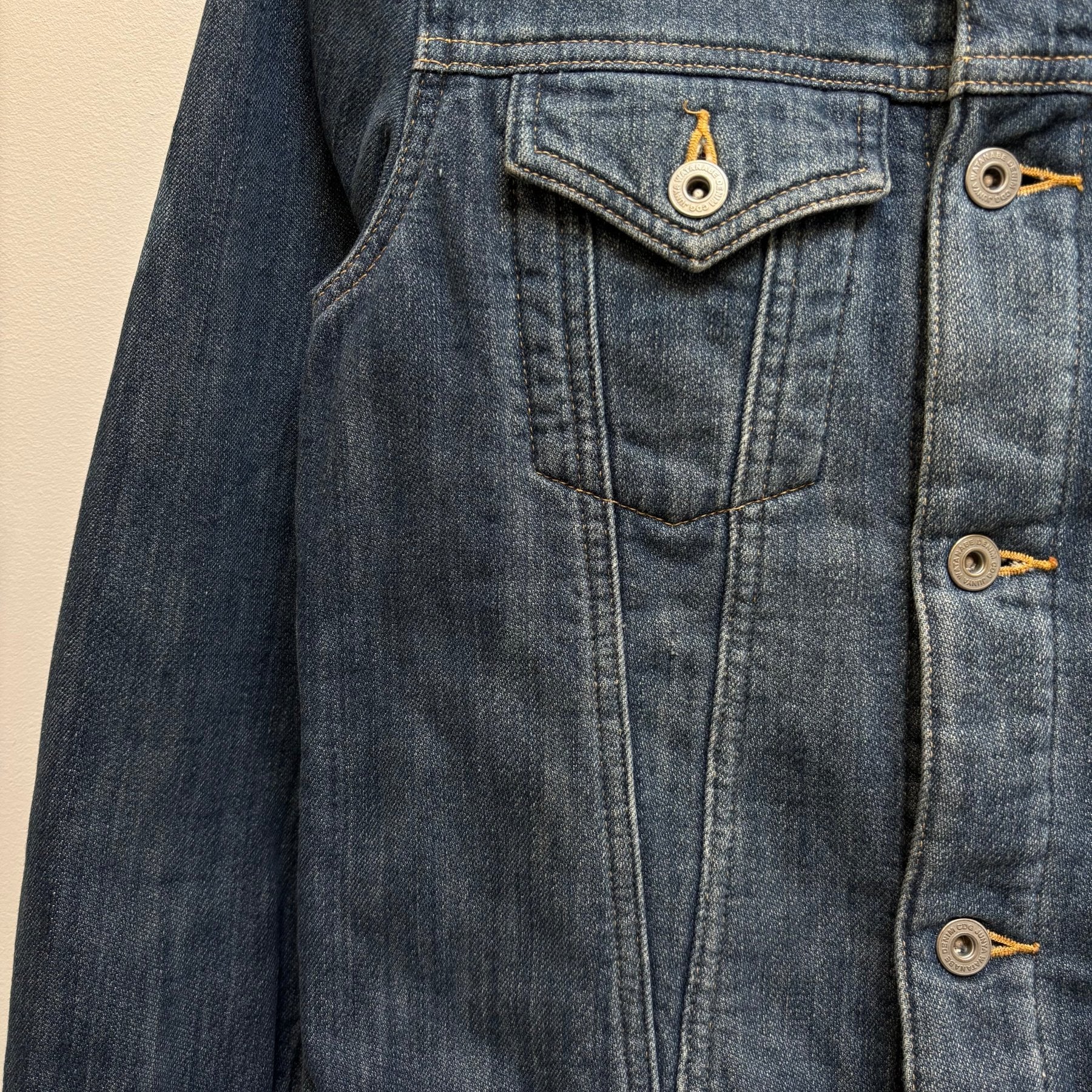 SS17 Junya Watanabe Denim Sherpa Lined Trucker Jacket - Image 6