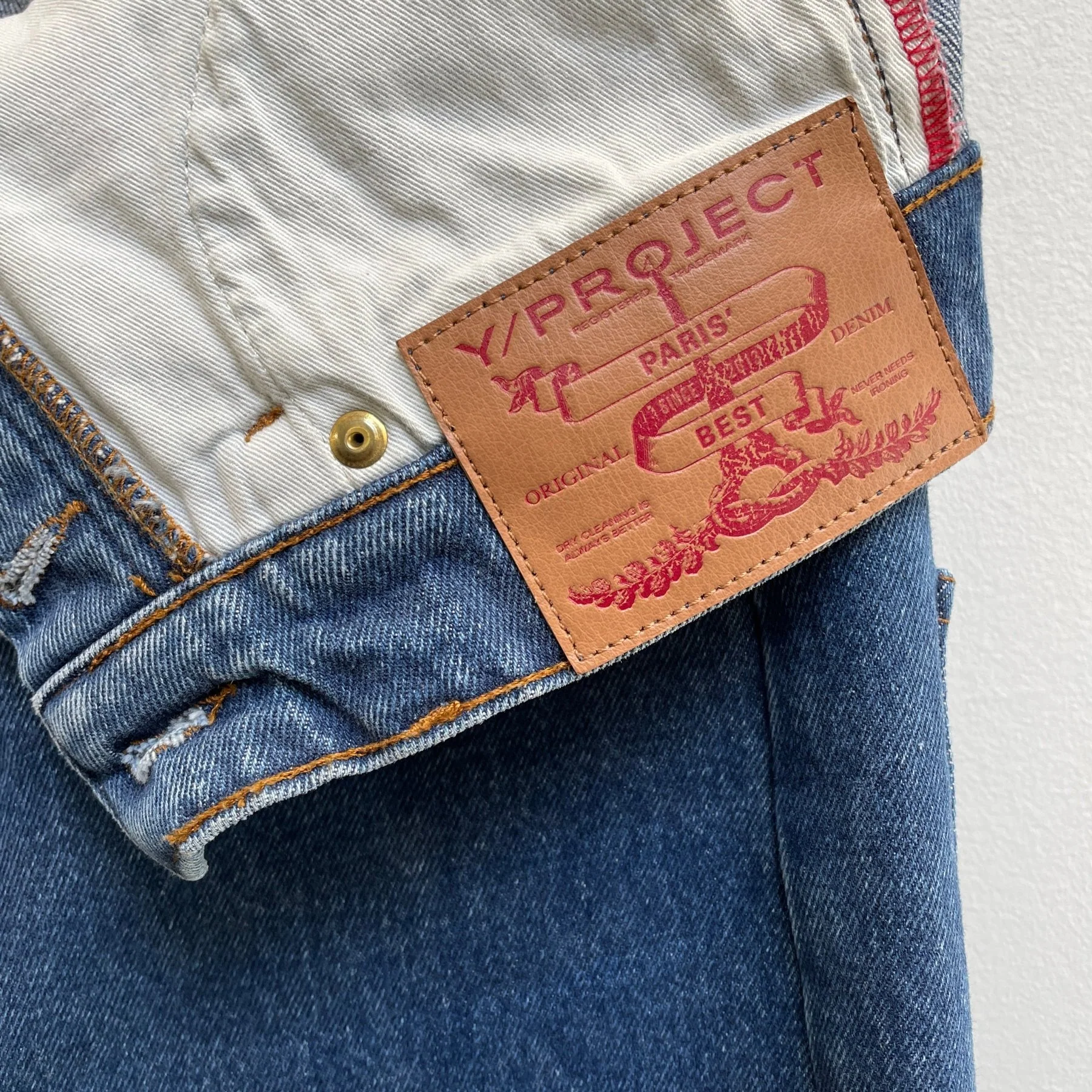 SS21 Y/Project 3rd Edition Evergreen Asymmetrical Fly Denim - Image 13