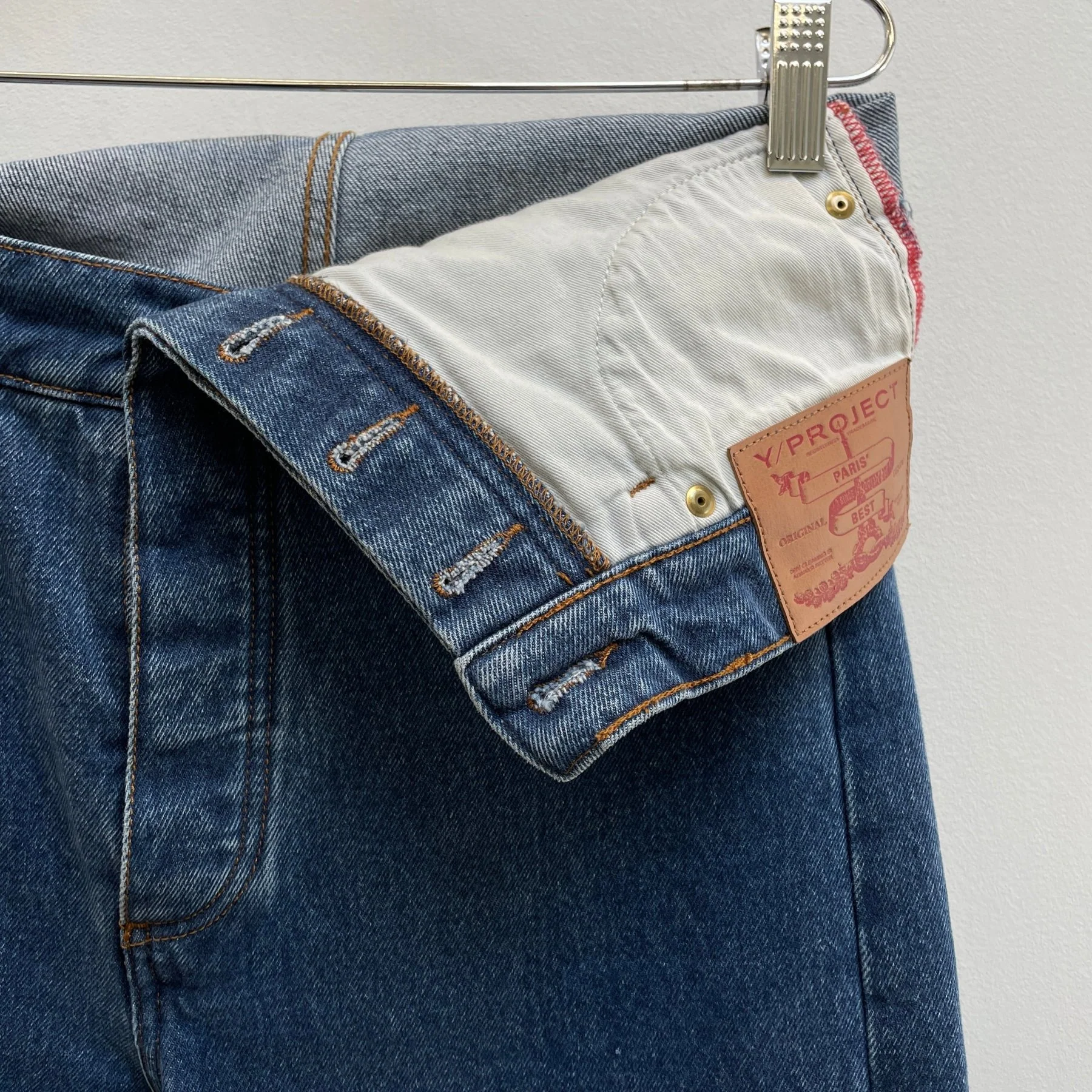 SS21 Y/Project 3rd Edition Evergreen Asymmetrical Fly Denim - Image 5