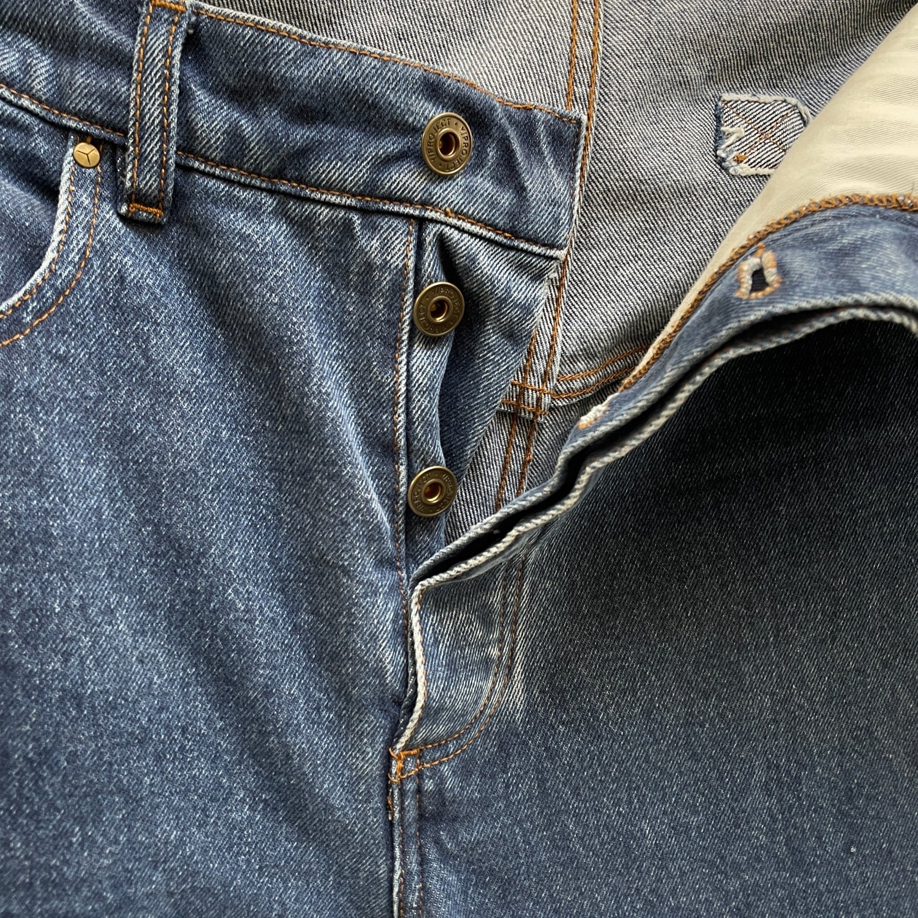 SS21 Y/Project 3rd Edition Evergreen Asymmetrical Fly Denim - Image 8