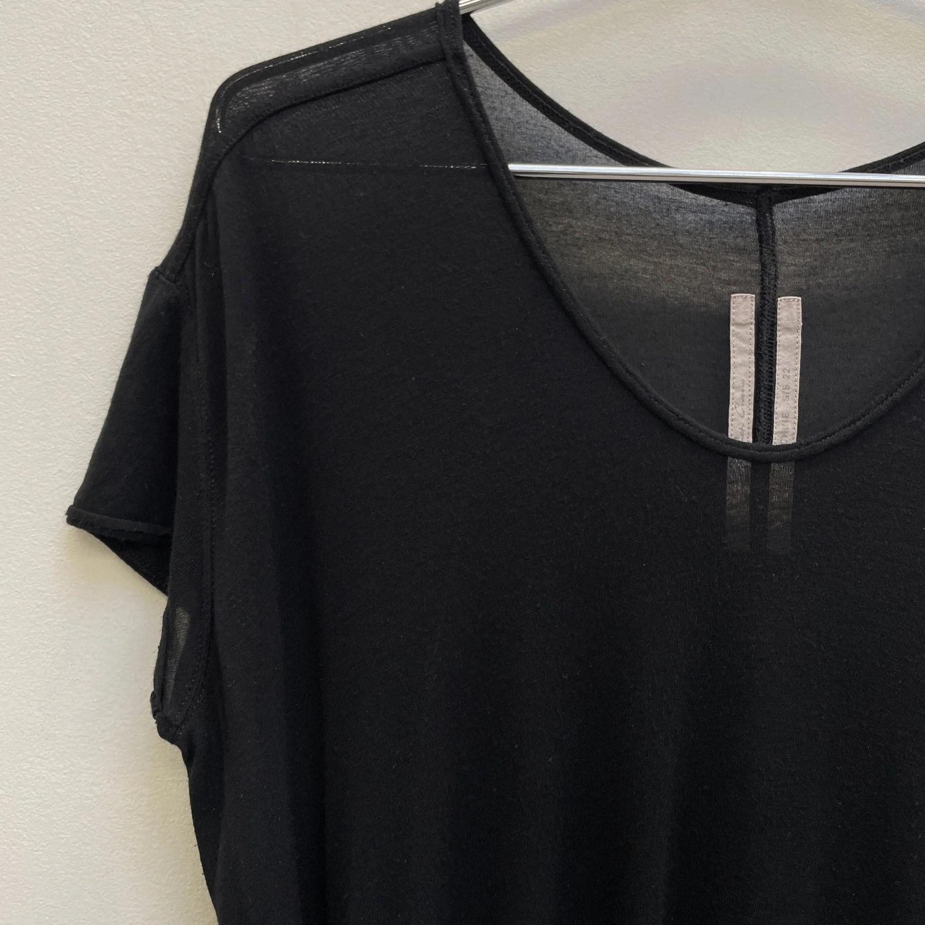 SS22 Rick Owens “FOGACINE” V-neck T-Shirt - Image 4