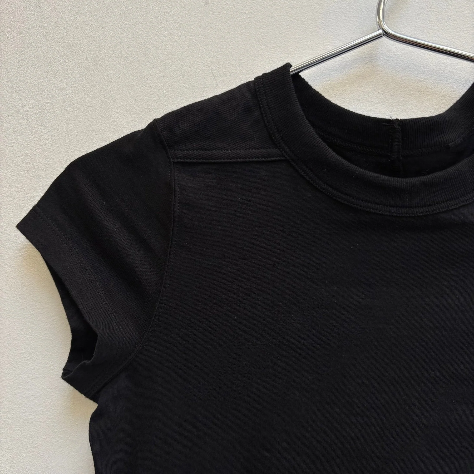 SS23 Rick Owens ‘EDFU’ Cropped Level T-Shirt - Image 4
