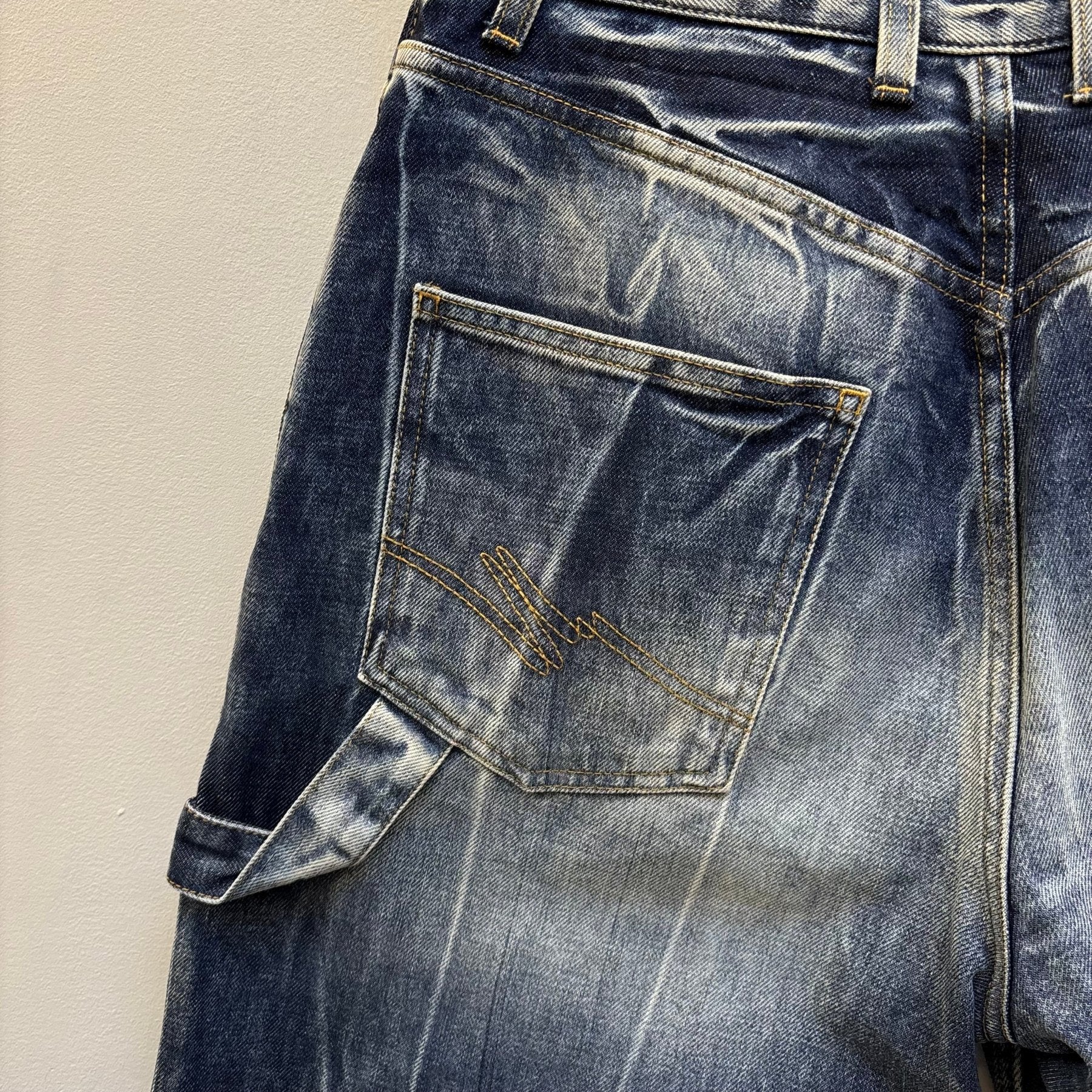 SS25 Martine Rose ‘Blue Acid’ Wide Leg Jeans - Image 10