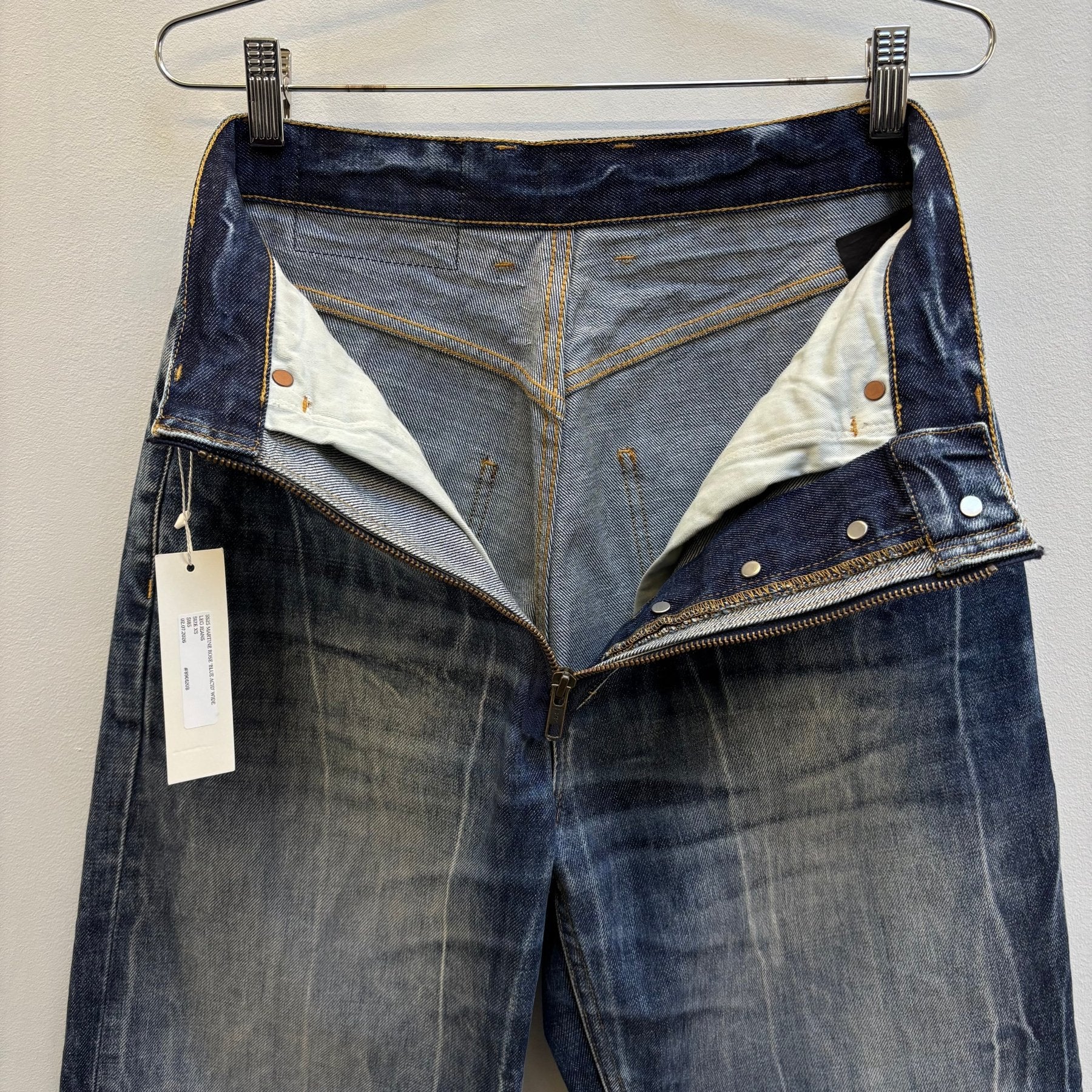 SS25 Martine Rose ‘Blue Acid’ Wide Leg Jeans - Image 12
