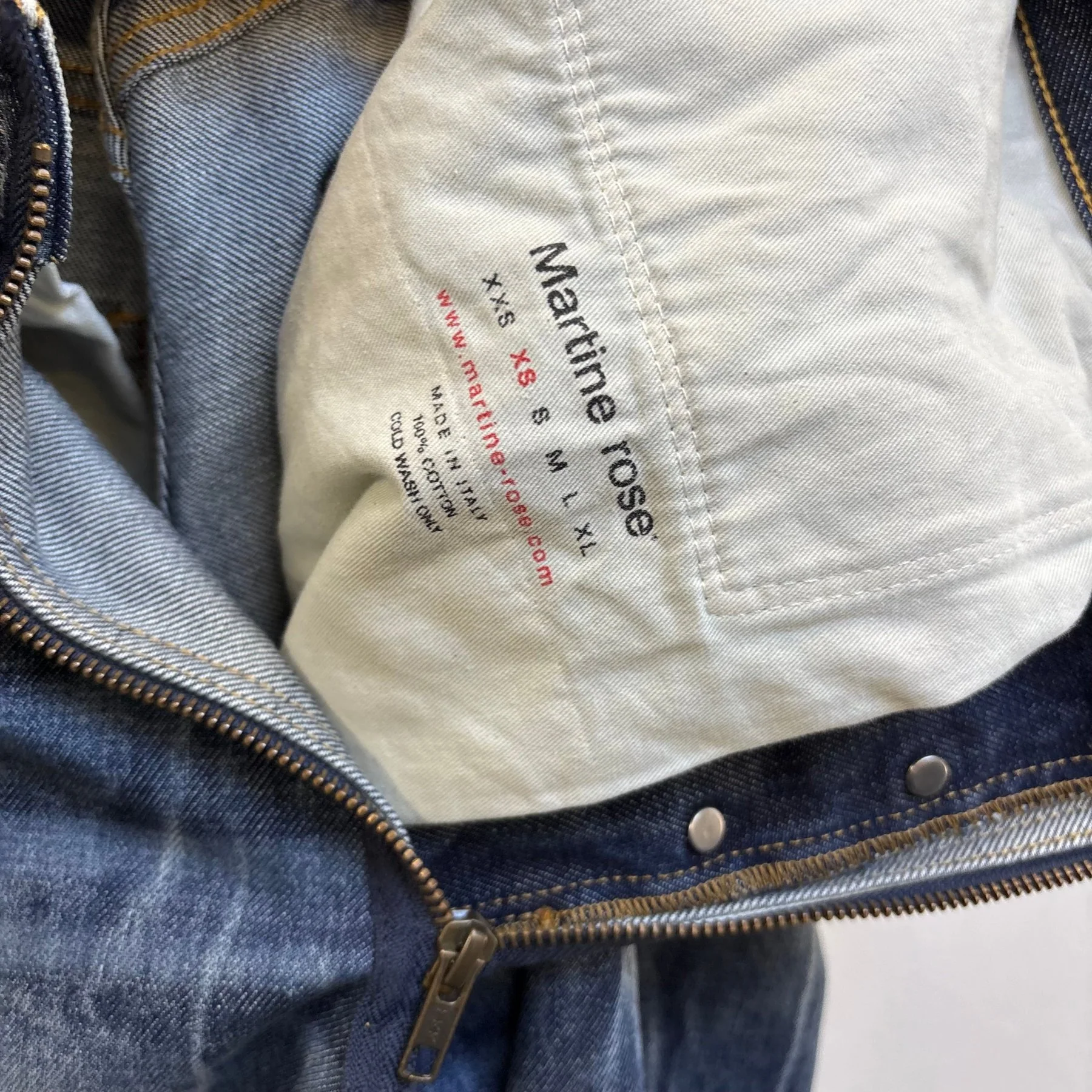 SS25 Martine Rose ‘Blue Acid’ Wide Leg Jeans - Image 13