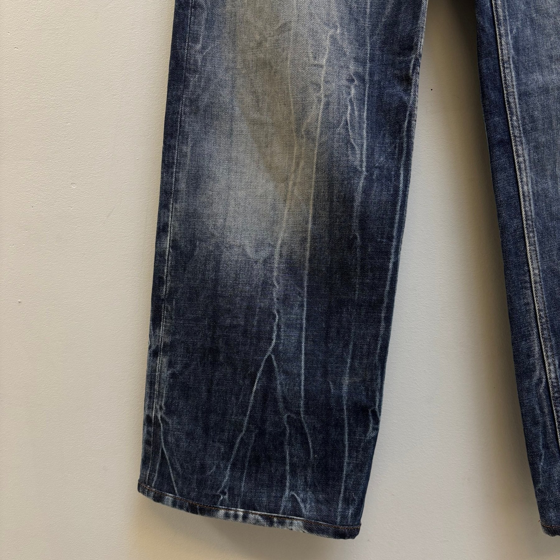 SS25 Martine Rose ‘Blue Acid’ Wide Leg Jeans - Image 7