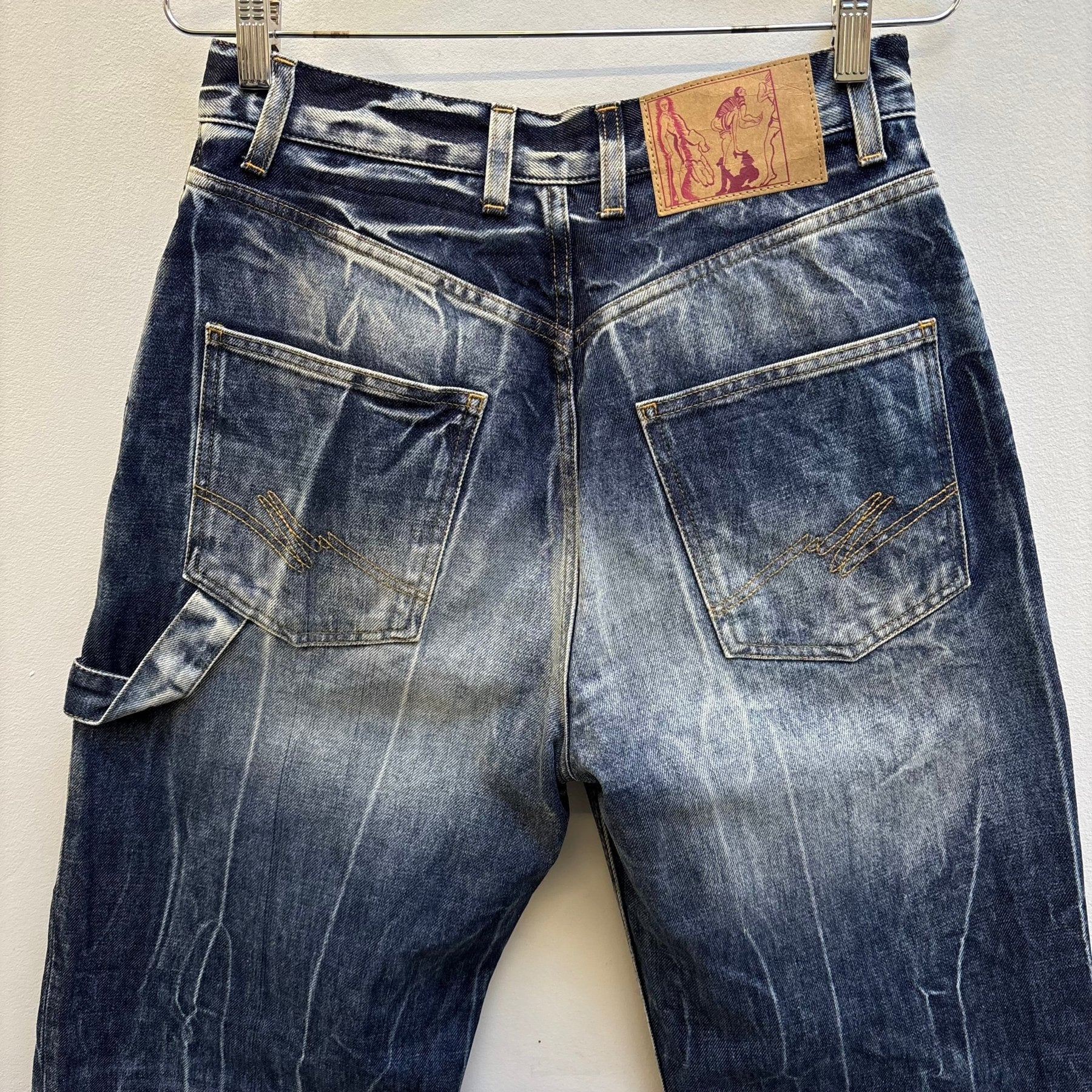 SS25 Martine Rose ‘Blue Acid’ Wide Leg Jeans - Image 8