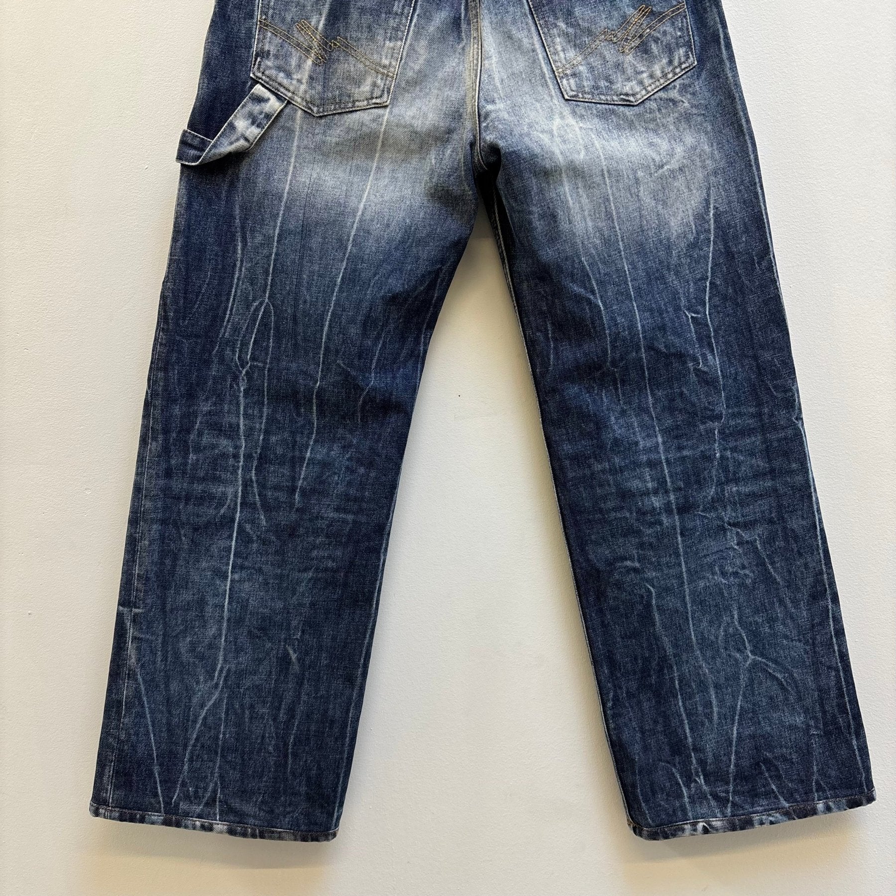 SS25 Martine Rose ‘Blue Acid’ Wide Leg Jeans - Image 9